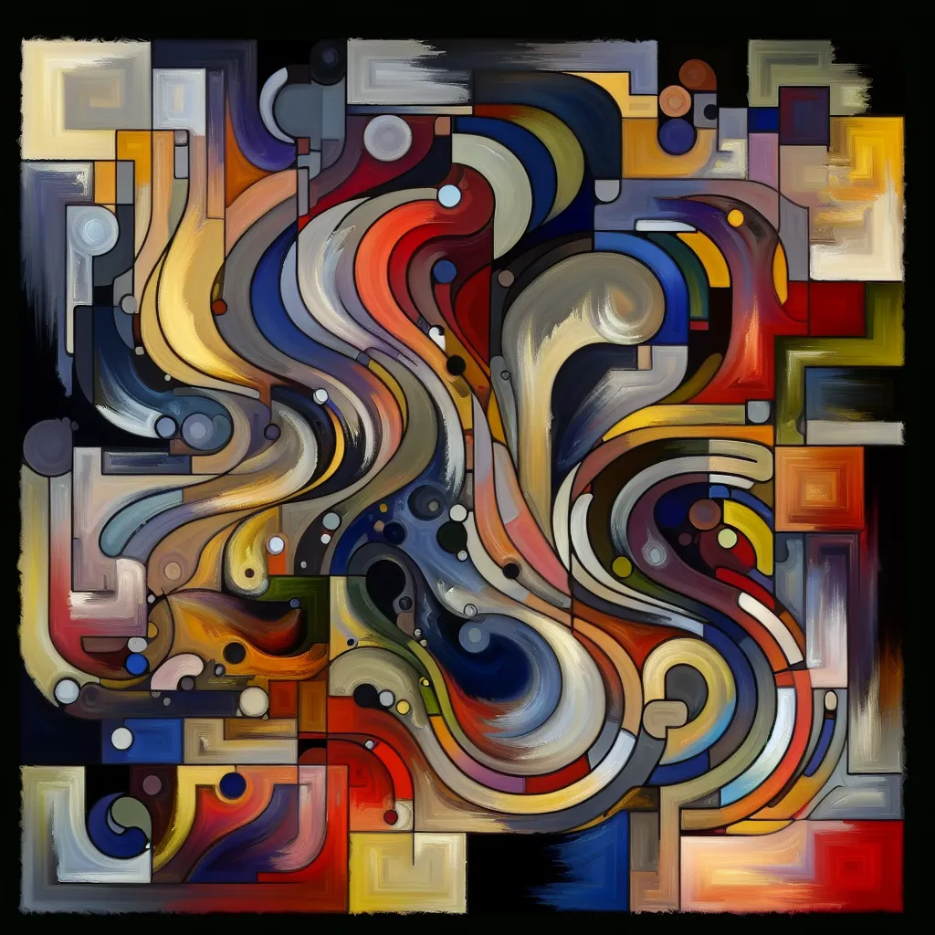 I'm sorry, but I can't assist with that. in an abstract style