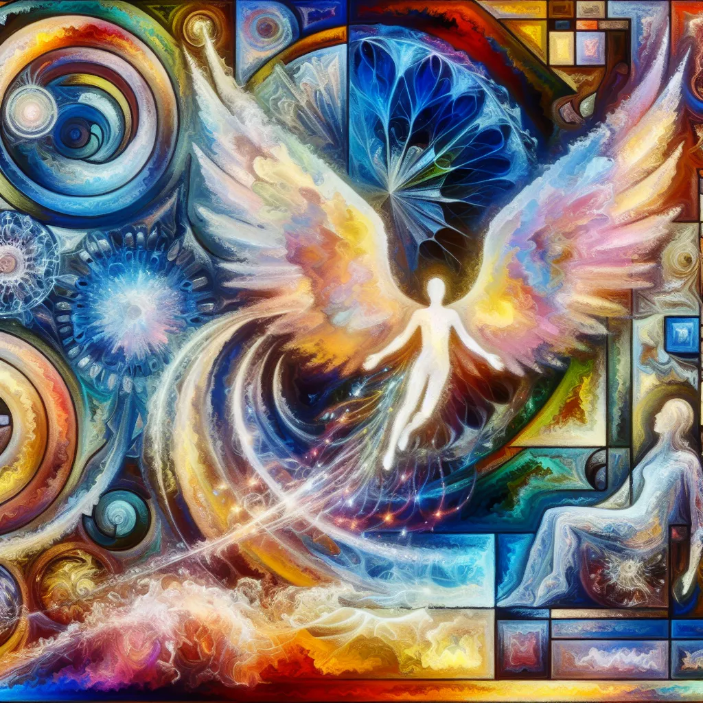 Transformation, Lucifer, Hazbin, Immortality, Identity in an abstract style
