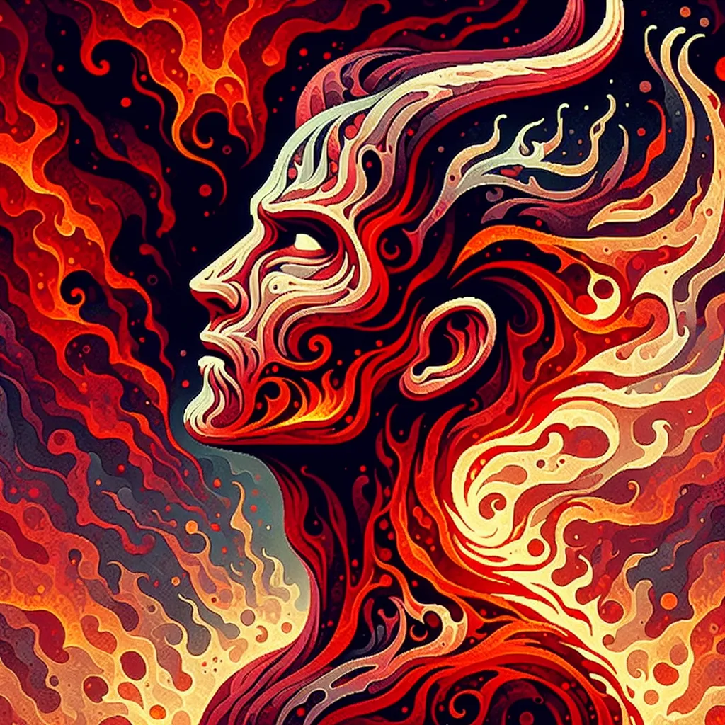 Transformation, Lucifer, Hazbin, Animation, Identity in an abstract style