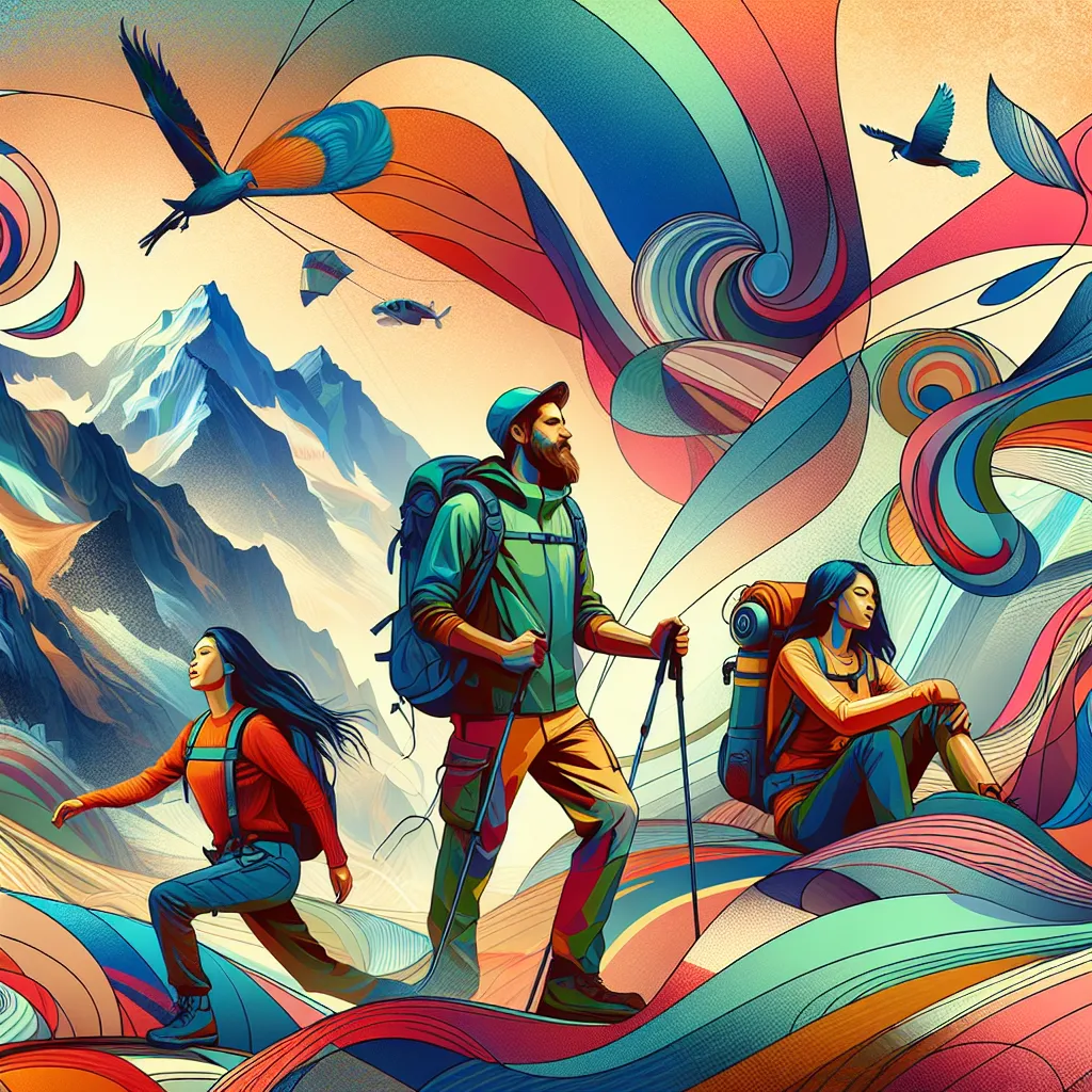 Leah, Finny, Switch, Adventure, Bodies in an abstract style