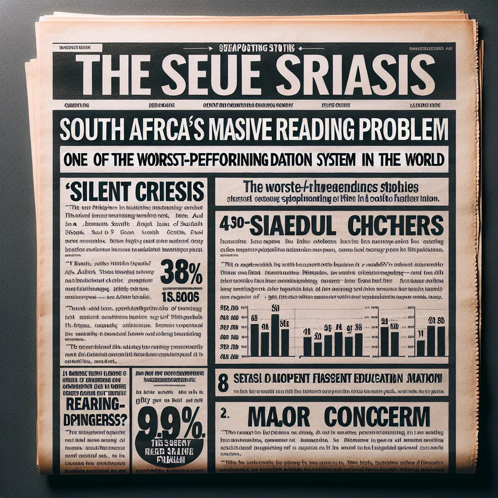 **Analysis of Tone in "South Africa’s Massive Reading Problem"**

The tone of the article "South Africa’s Massive Reading Problem" is predominantly serious and critical. The author employs a straightforward, factual style that underscores the gravity of the reading crisis faced by Grade 4 learners in South Africa. Words such as “silent crisis” and “major concern” signify an urgent and disconcerting reality, which effectively conveys a sense of alarm about the nation’s educational deficiencies.

