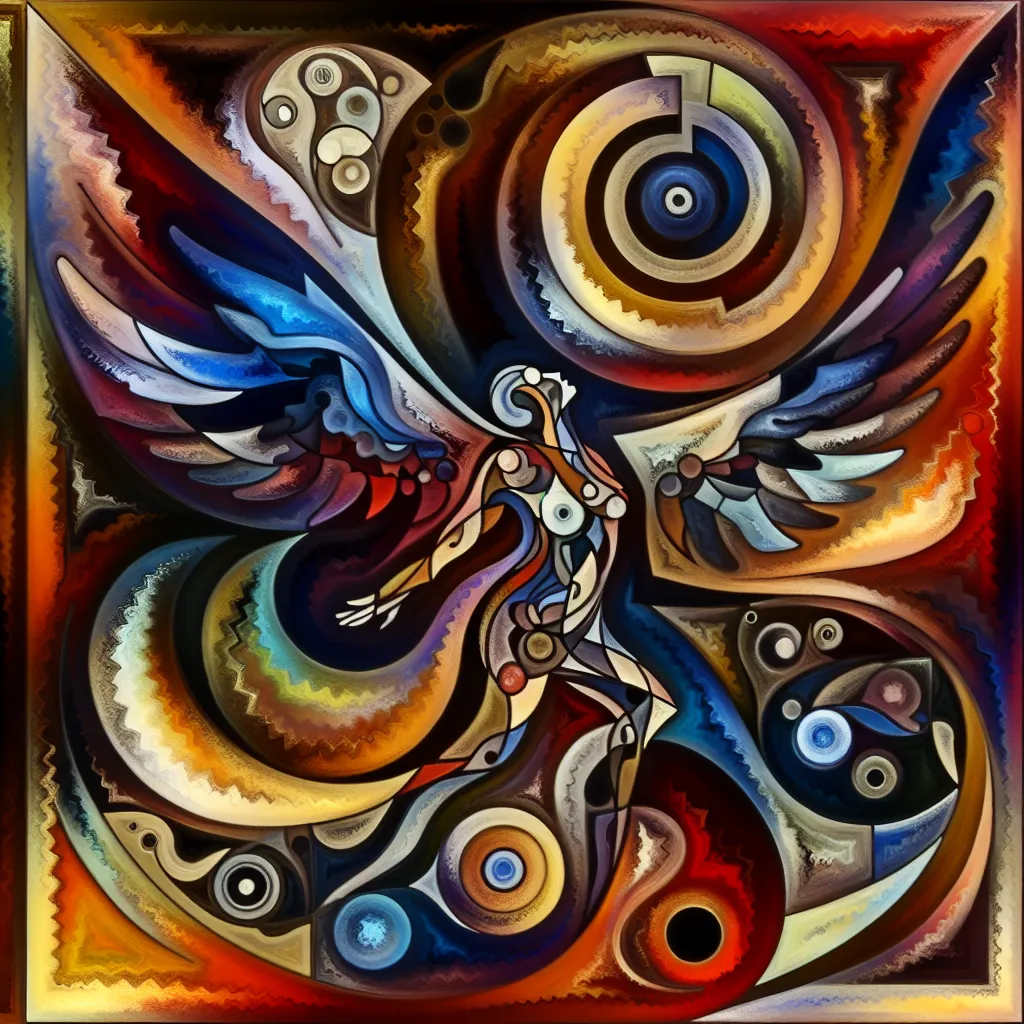 Transformation, Lucifer, Hazbin, Fallen, Identity in an abstract style