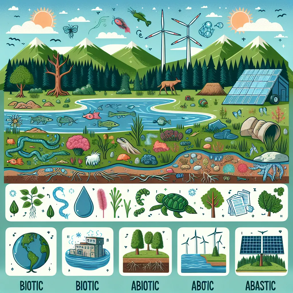 1. **Biotic and Abiotic Parts of Ecosystem**: Biotic parts are living organisms, while abiotic parts include non-living elements like water, soil, and climate.

2. **Not True About Landfills**: Once full, landfills can be dug up and used again.

3. **Forests Benefit to Environment**: Forests improve air quality, provide habitat, and prevent soil erosion.

4. **Earth's Two Main Greenhouse Gases**: Carbon dioxide (CO2) and methane (CH4).

5. **Greenhouse Gases Affect Weather**: They trap heat in t