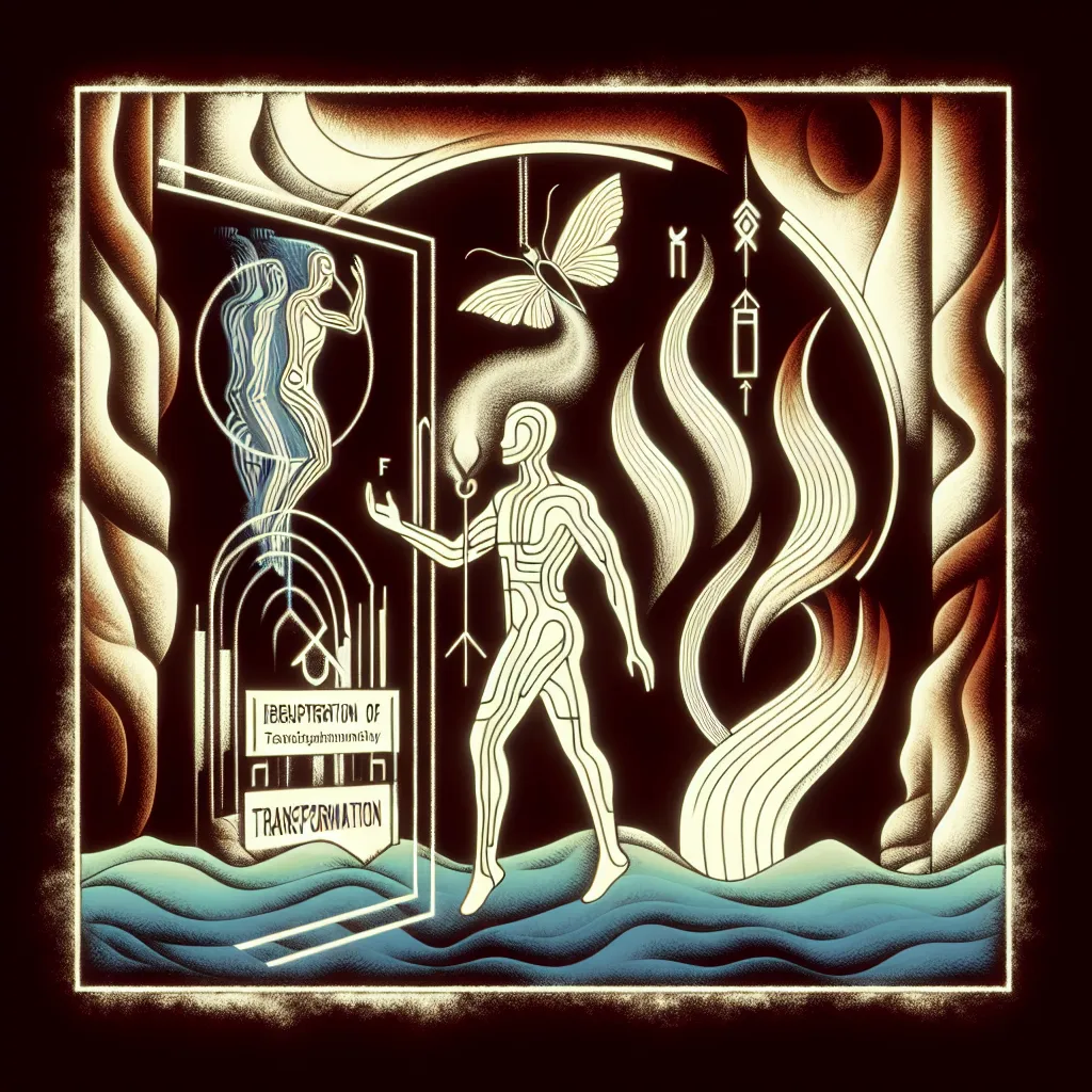 Transformation, Lucifer, Hell, Animation, Identity in an abstract style