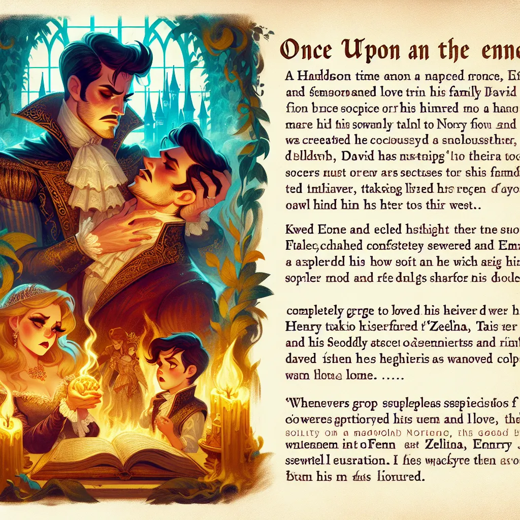 **Érase una vez** en un reino encantado, David Nolan, el apuesto príncipe encantador, sacrificó su vida y su amor por su familia al caer en las garras de una poción maligna creada por la temible Zelina, la bruja cruel del Oeste. Transformado en un poderoso hechicero egoísta, David olvidó por completo a su amada Mary Margaret y a su hija Emma, a quienes veía ahora como enemigas, culpables de robarle a su querido hijo, Henry.

Sumido en la ira y la maldad, David cometió actos atroces, incluidos el