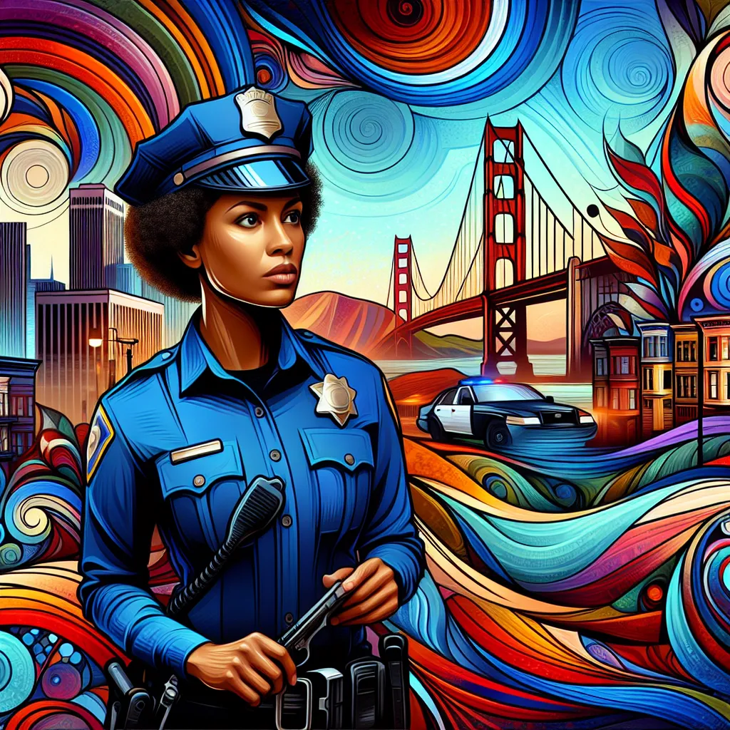 Story, San Francisco, Police, Daphne, Adventure in an abstract style