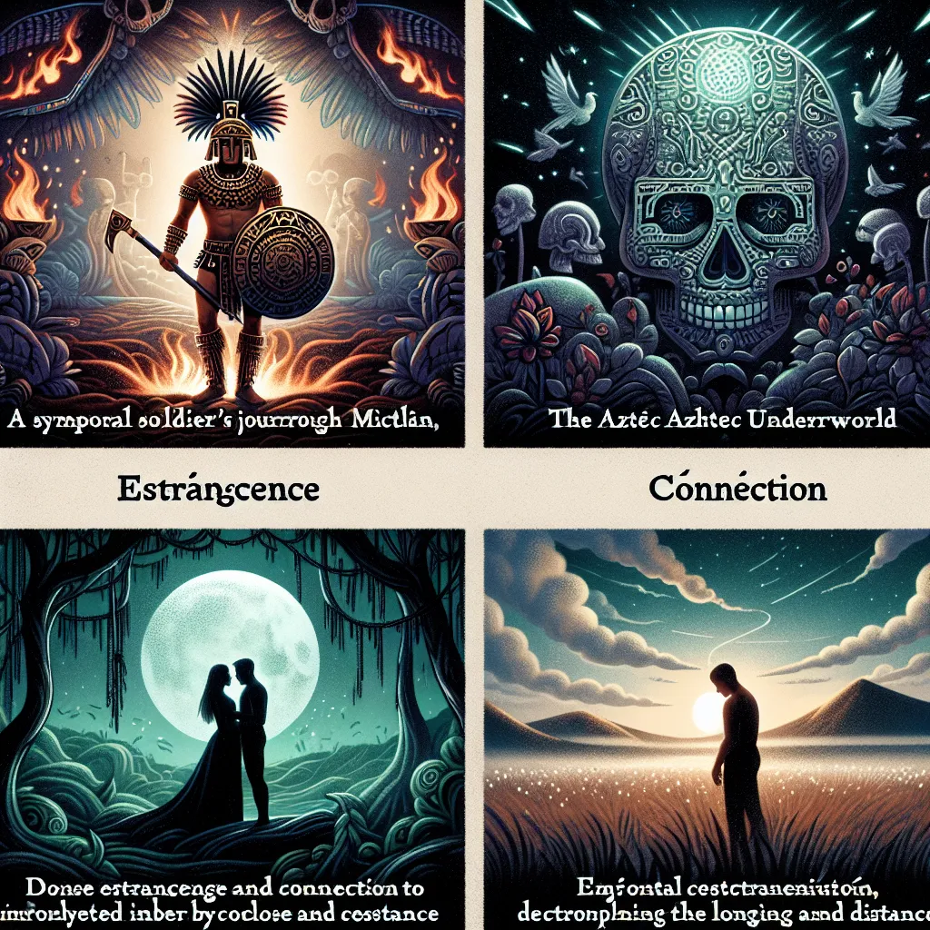 ### Student Handouts: Understanding Two Poems

#### Poem 1: The Soldier of Mictlán by Rodrigo Amarante

**Summary:** This poem explores mortality and courage through the symbolic journey of a soldier in Mictlán, the Aztec underworld. It reflects on the inevitability of death and the strength required to face it, using cultural mythology to deepen its meaning.

**Background Information:** Rodrigo Amarante is a Brazilian musician and songwriter known for his poetic lyrics and cultural references. 