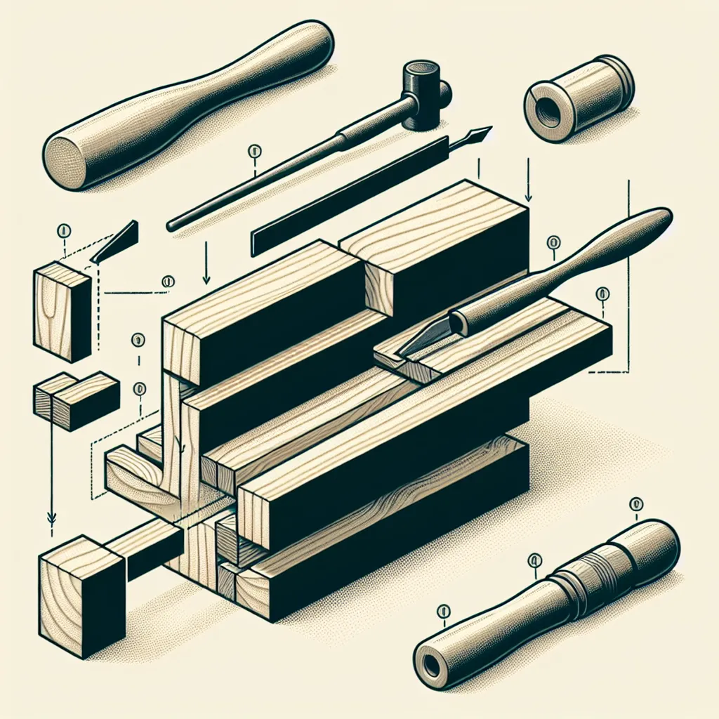 Illustration of a V-groove joint, highlighting its placement in wood or metal joinery, with labeled parts and tools used in woodworking.