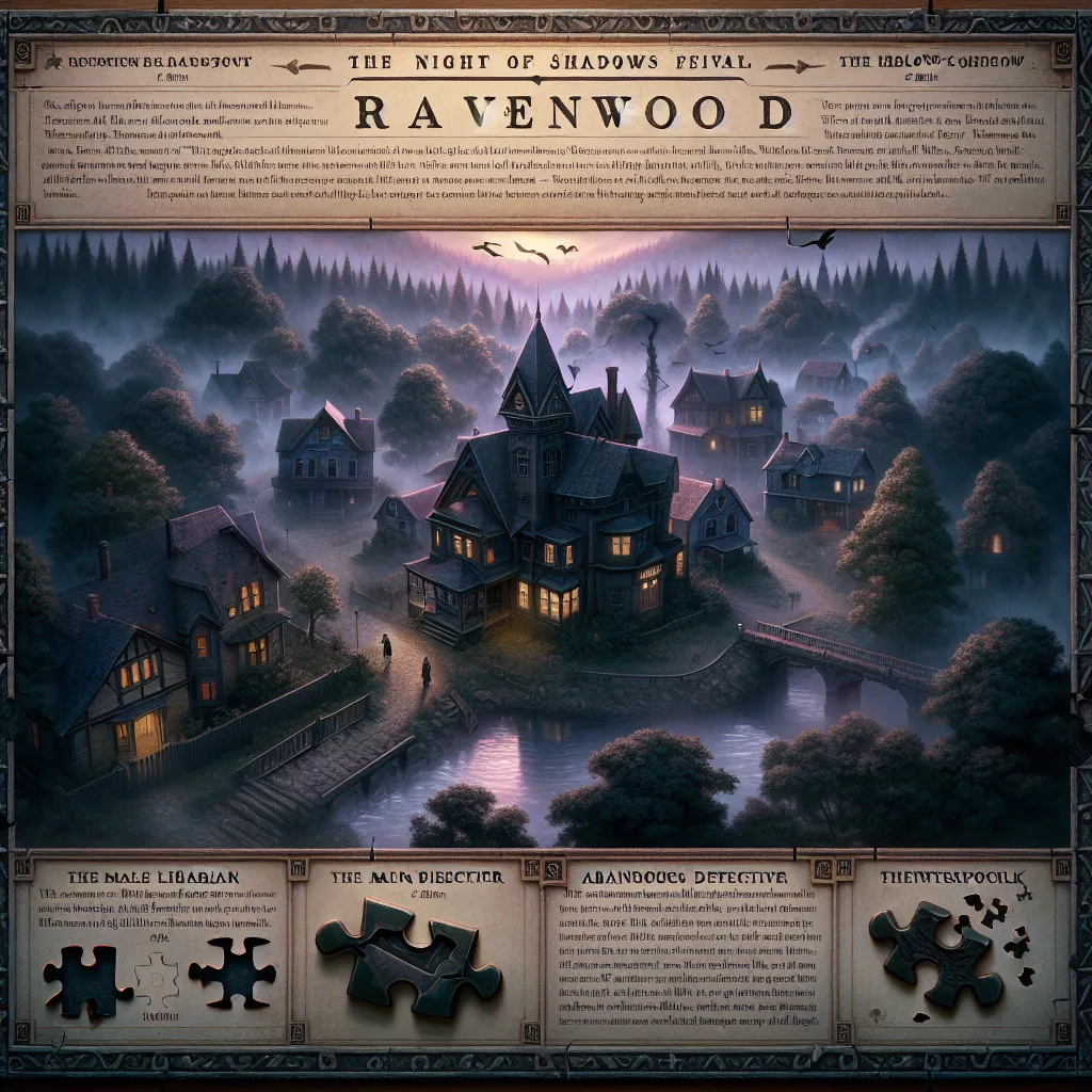 **Plot Idea: "Whispers of Ravenwood"**

**Setting:** The role play is set in Ravenwood, a small, fog-shrouded town surrounded by dense woods. The town is known for its eerie atmosphere, with crumbling Victorian houses, a winding river that runs like a silver snake through the landscape, and an abandoned asylum on the outskirts. The townsfolk are known for their close-knit community, but there's an underlying tension—whispers of a dark secret long buried.

**Premise:** Every year, Ravenwood hosts