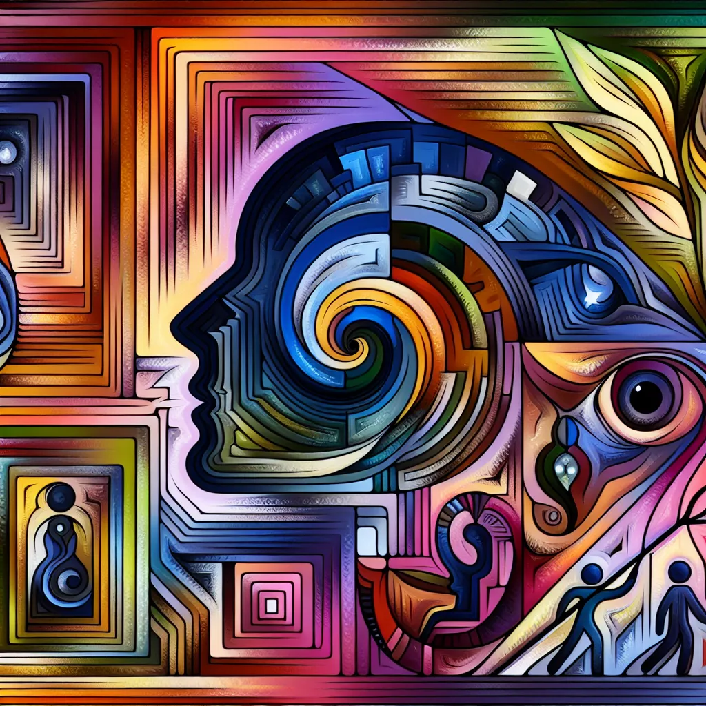 Transformation, Vox, Cartoon, Experience, Identity in an abstract style