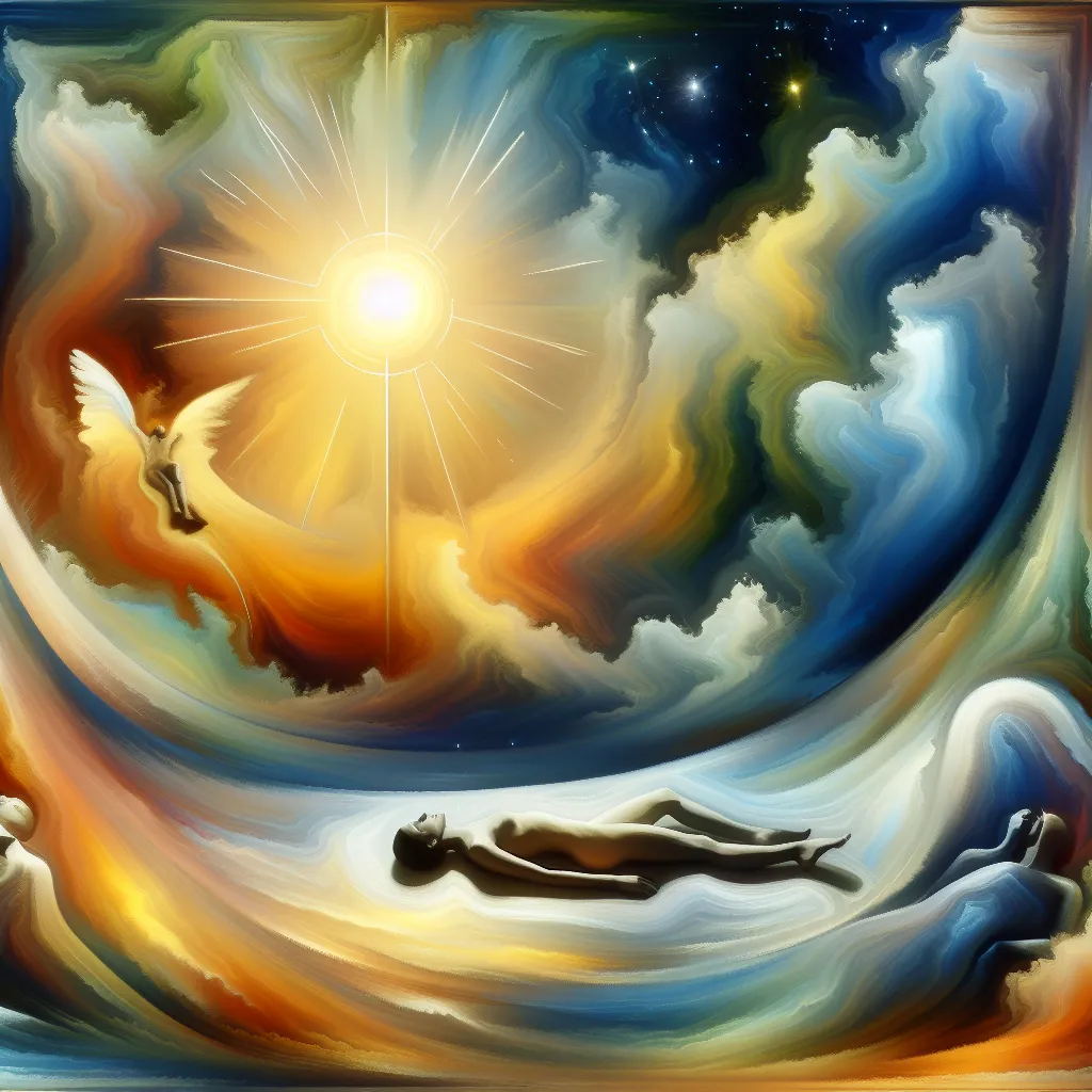 Transformation, Lucifer, Hazbin, Heaven, Fallen in an abstract style
