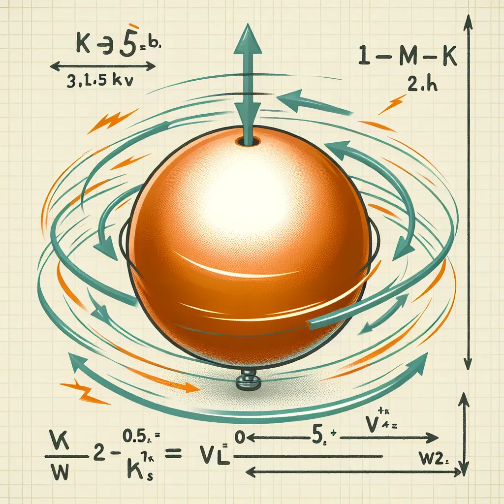 Illustration of a 1-kilogram ball in mid-air with arrows indicating its upward motion and labeled with the formula for kinetic energy: KE = 0.5 * m * v².