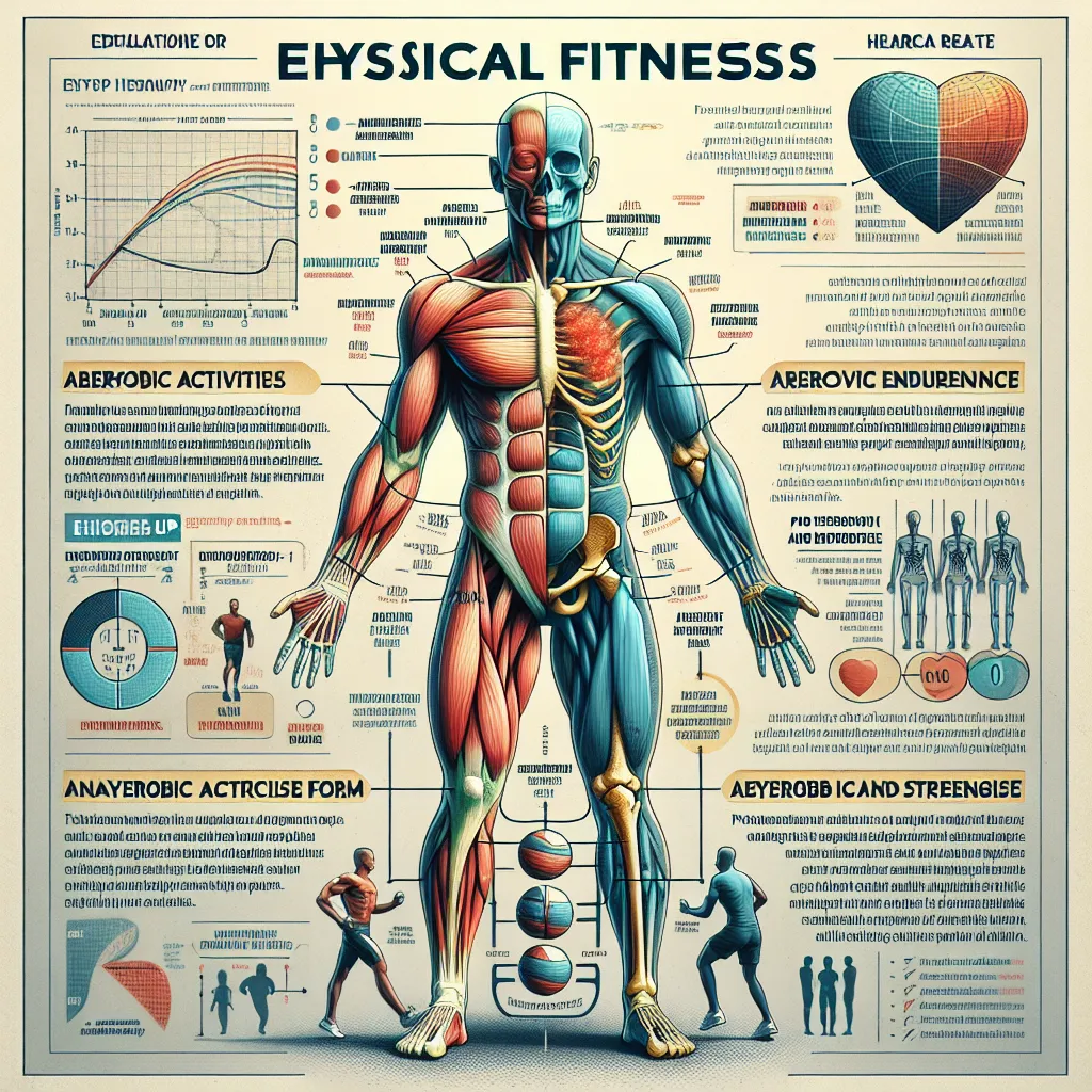 Physical activity strengthens bones and muscles by enhancing density and endurance.$d coordination.$Aerobic activities improve cardiovascular endurance, while anaerobic activities build strength.$Power involves explosiveness; muscle strength focuses on endurance.$a intensity.$Maximum heart rate is calculated as 220 minus your age.$Proper form prevents injuries and ensures effectiveness in strengthening exercises.$The two components of a warm-up are dynamic stretching and light aerobic activity.$