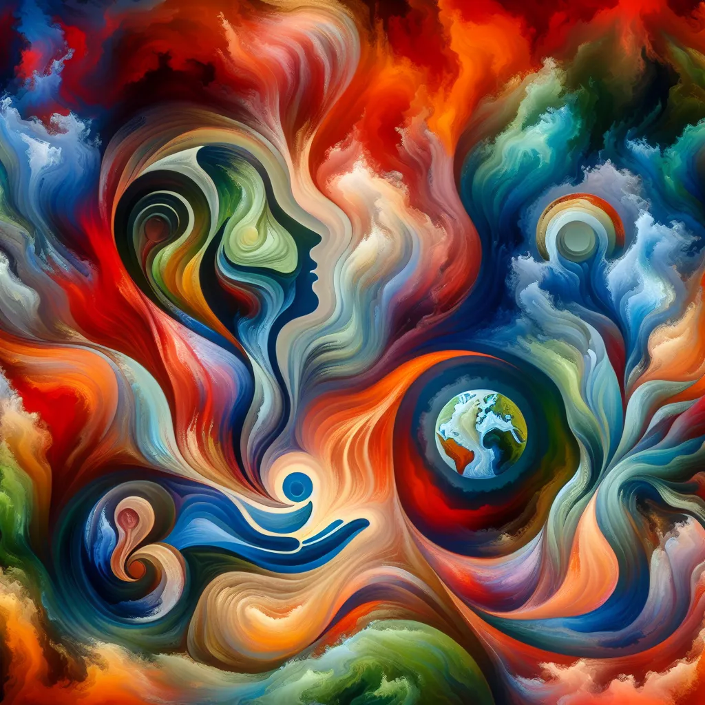 Turles, Amor, Conflicto, Padre, Tierra in an abstract style
