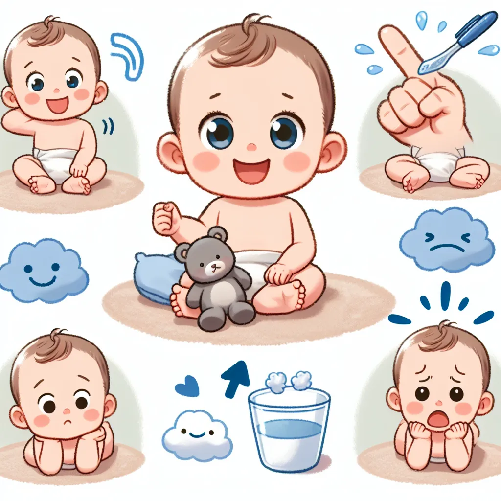 A 9-12 month old child expresses "emotion" through gestures, sounds, or facial expressions.