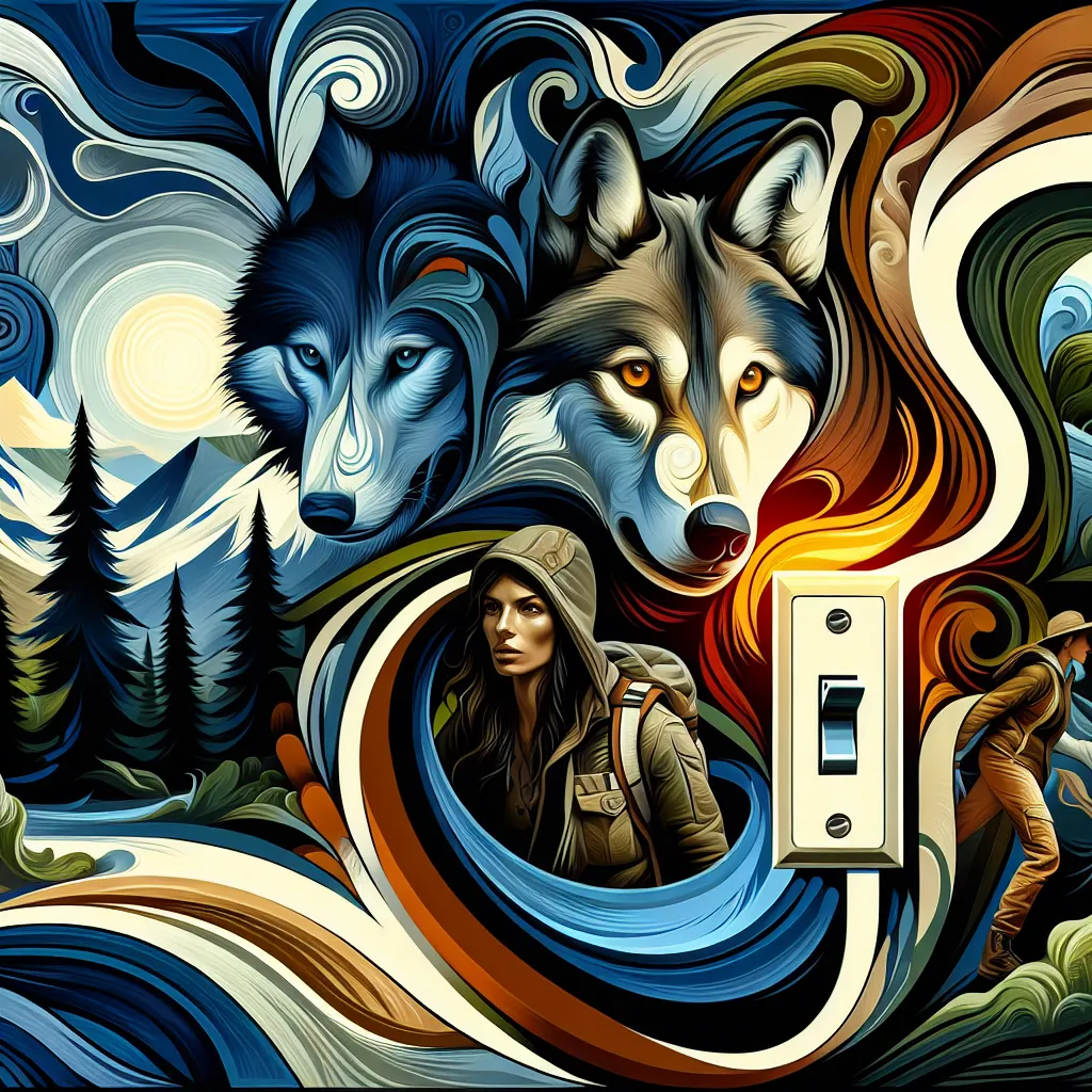Wolf, Diane, Switch, Body, Adventure in an abstract style