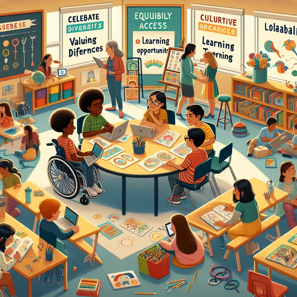 To develop an inclusive classroom, three key dimensions can be utilized:

1. **Valuing Diversity**: Recognizing and celebrating the differences among students, including their backgrounds, experiences, and abilities, fosters an inclusive environment. By incorporating diverse perspectives in curricula and encouraging students to share their own stories, educators can create a sense of belonging.

2. **Equitable Access to Learning Opportunities**: Implementing differentiated instruction and provid