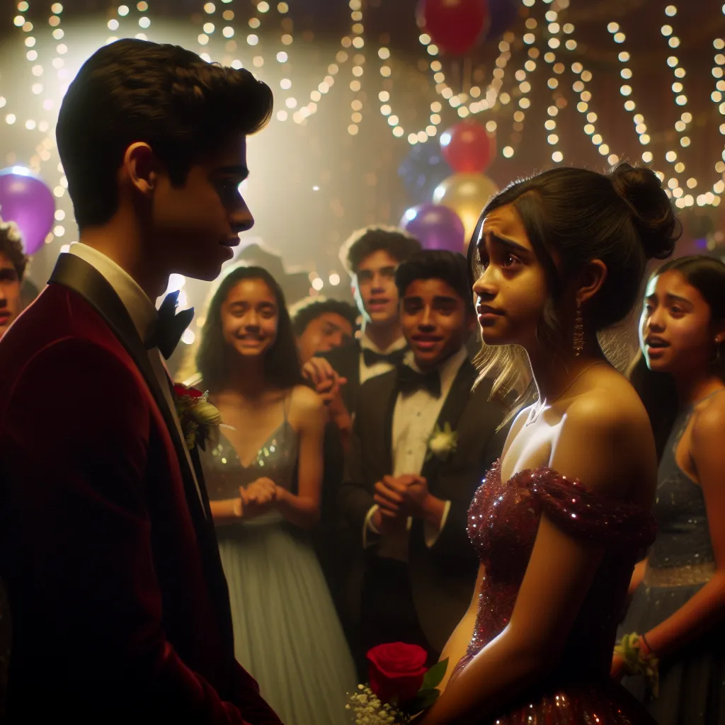 **Title: The Rift Between Friends**

**Scene 1: The Incident**  
*Setting: School hallway, whispers fill the air.*  
**Therese:** (sighs) "I just wish I could tell Randy how I feel... but everybody would laugh."  
**Debi:** (smirking) "You know, I could help you with that. How about a little exposure?"  

---

**Scene 2: The Revelation**  
*Setting: School newspaper office.*  
**Debi:** (grinning) "Breaking news: 'Therese Falls for Randy!' This will be epic!"  
**Therese:** (panic-stricken) "Wha