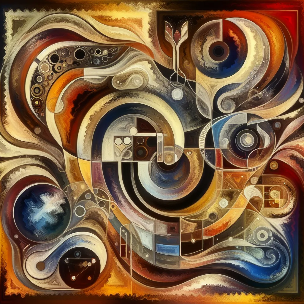 Historia, General, Amor, Guerra, Pacto in an abstract style