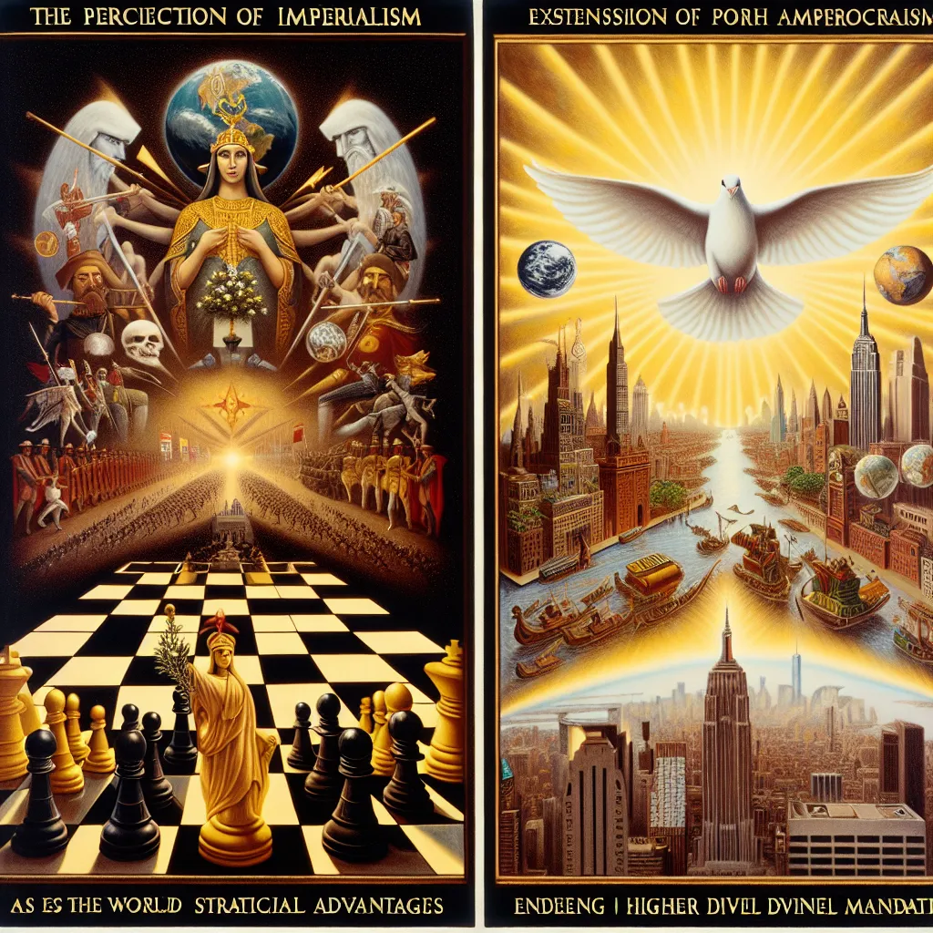 The statements that are pro-imperialism are:

D: The idea that imperialism provided both a commercial and strategic advantage to the United States.  
E: The idea that the United States should extend freedom and democracy across the world as God's will.