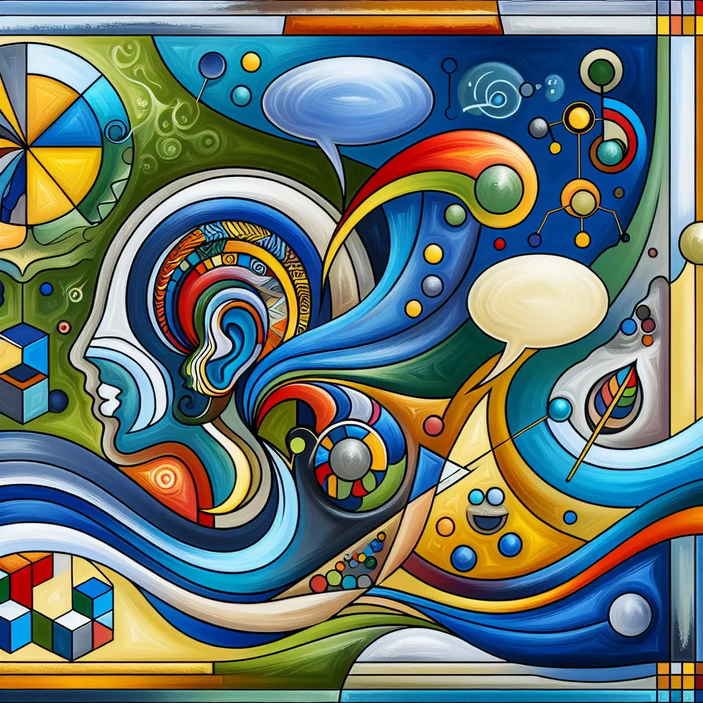 Listening, Strategies, Development, Oral, Classroom in an abstract style