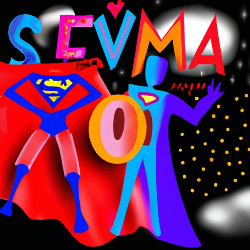 Superman, Ultraman, Universo, Amor, Conflicto in an abstract style