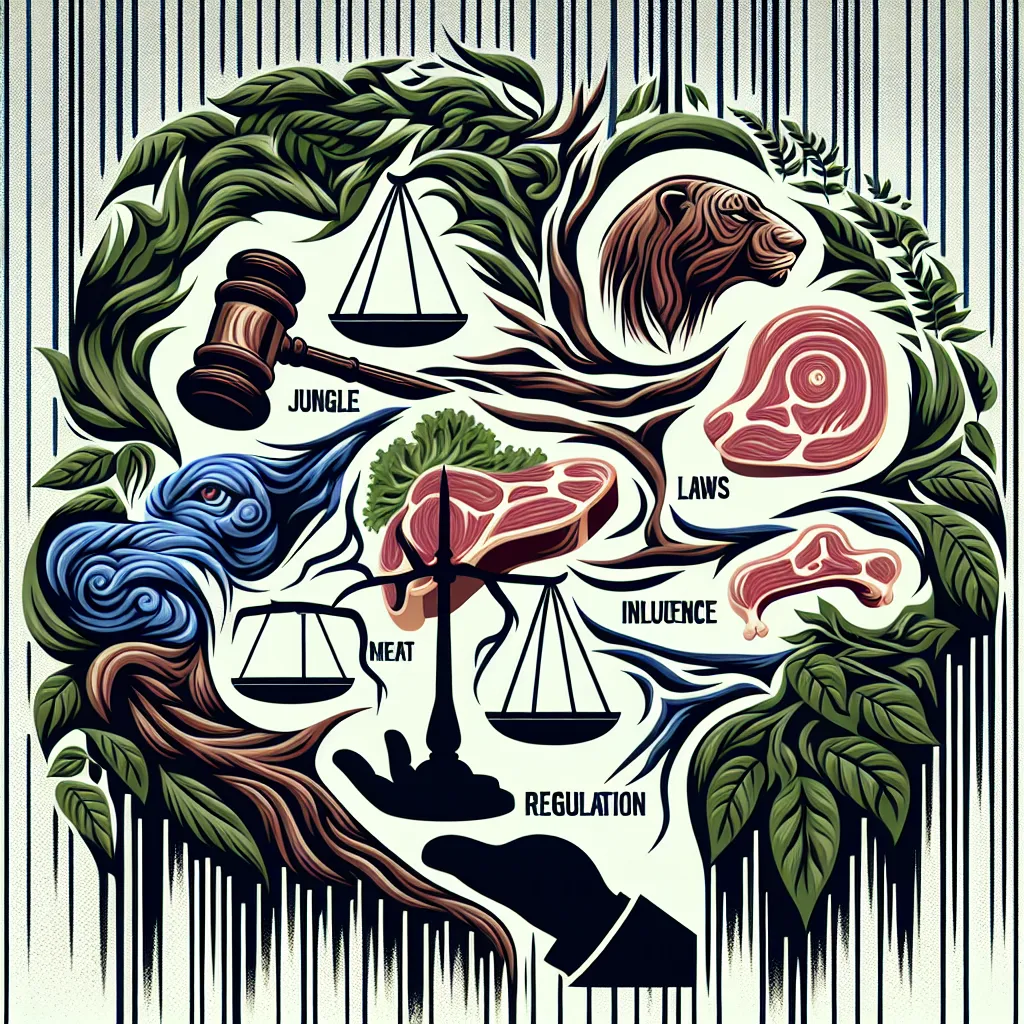 The Jungle, Laws, Influence, Meat, Regulation in an abstract style