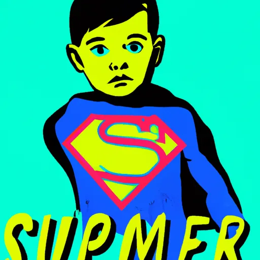 Superman, Bebé, Amor, Kriptonita, Posesivo in an abstract style