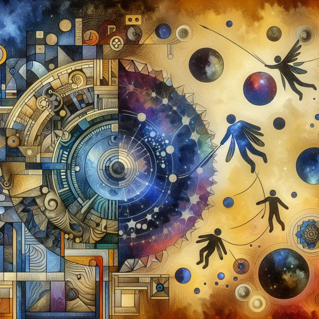 Transformation, Lucifer, Hazbin, Angel, Reality in an abstract style