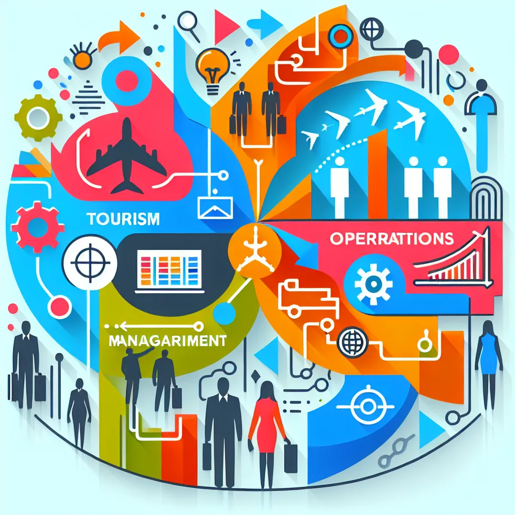 Tourism, Planning, Operations, Management, Organization in an abstract style