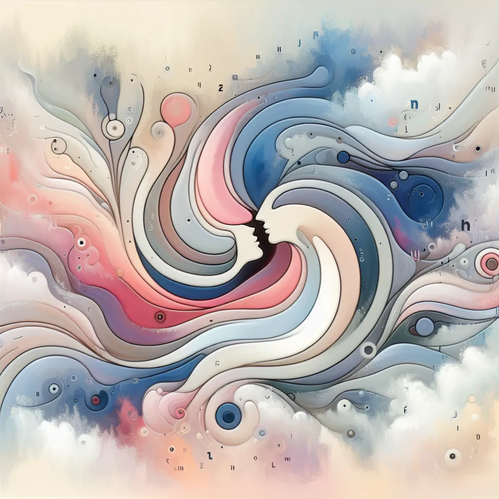 Relationship, Writing, Erotic, Communication, Vanilla in an abstract style