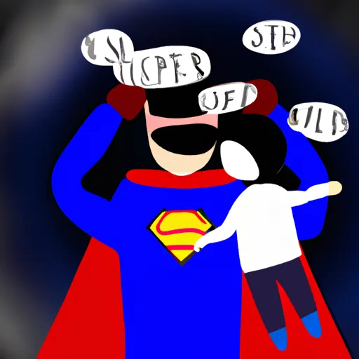 Superman, Bebé, Amor, Posesión, Conflicto in an abstract style