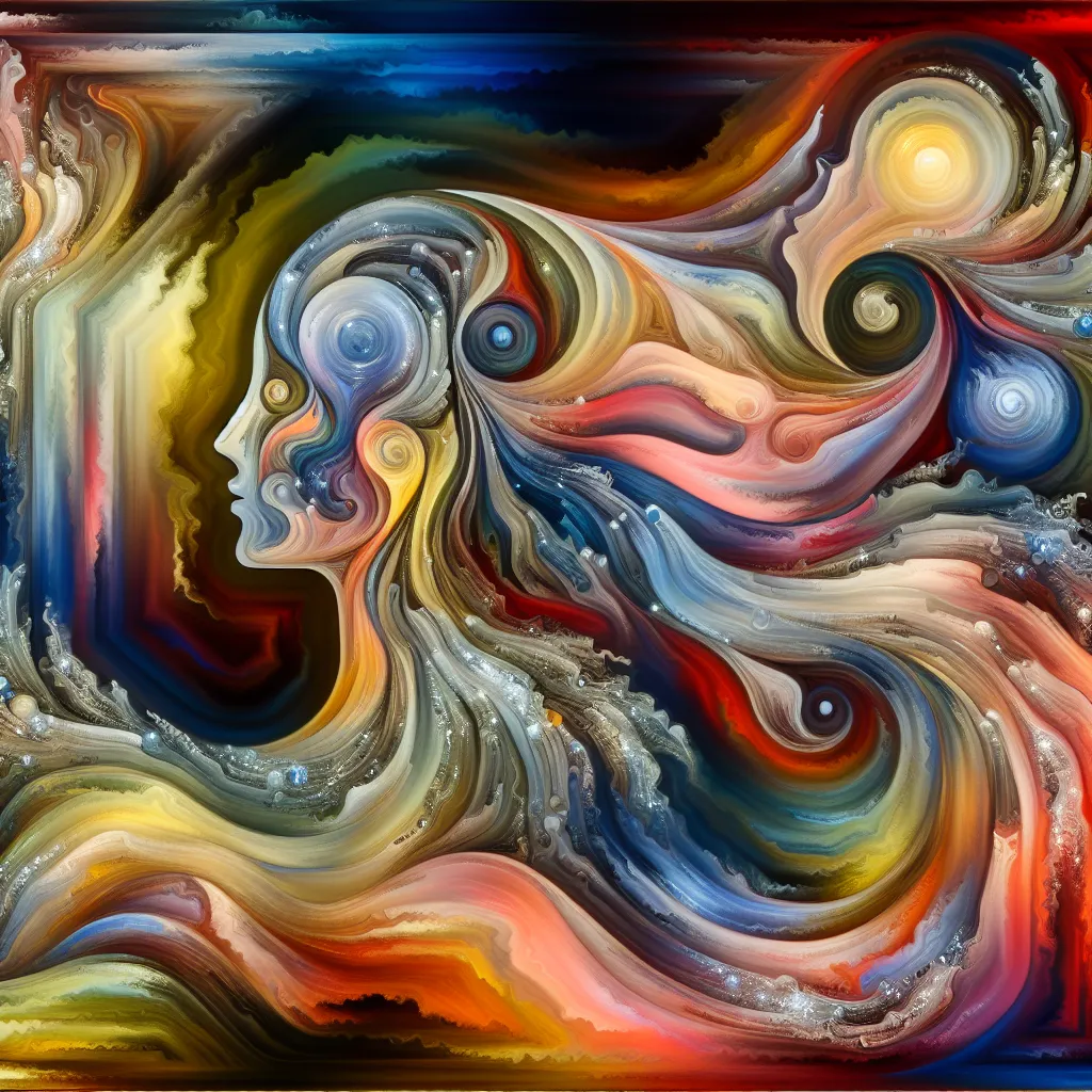 Transformation, Andrealphus, Costume, Memory, Personality in an abstract style