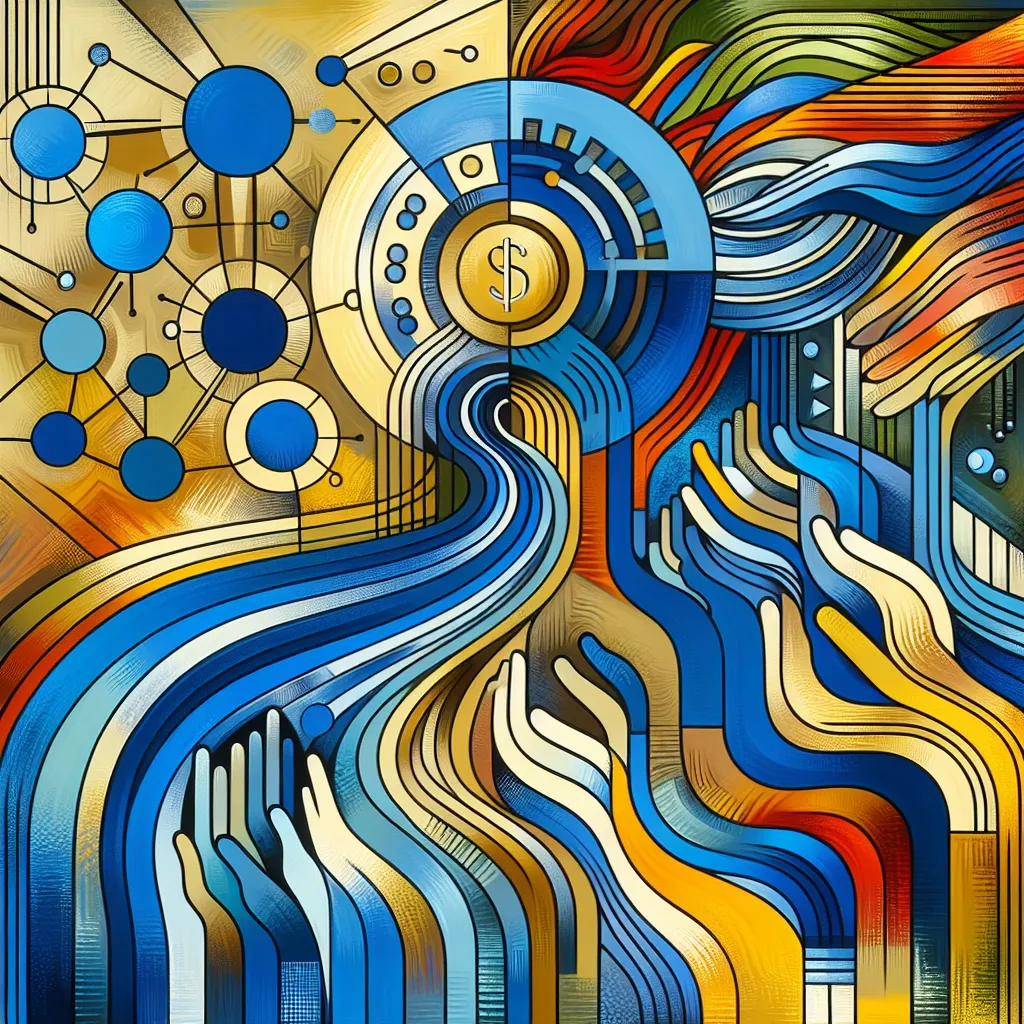 Municipality, Water, Payment, Support, Stress in an abstract style