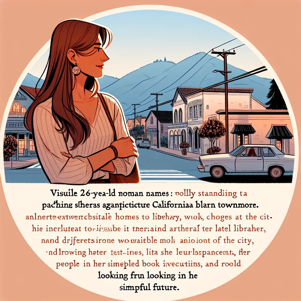 **Biography: Polly White**

At twenty-six, Polly White stands at a crossroads shaped by both loss and newfound beginnings. Growing up in a picturesque California town, Polly's childhood was marked by the absence of her father, a renowned architect whose career overshadowed their relationship. After the untimely death of her mother when Polly was just a child, she often sought solace in the pages of books, developing a deep love for literature as a refuge from her loneliness.

Leaving her hometow