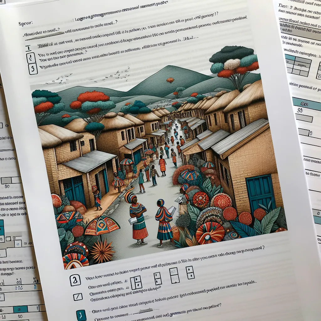 The text appears to be a set of instructions and questions for an educational assessment, specifically related to the study of language and grammar in a South African context. It's written in Sepedi and involves answering questions based on a reading passage, identifying parts of speech, and analyzing language structures.

If you need a summary or explanation of any specific part, feel free to mention it!