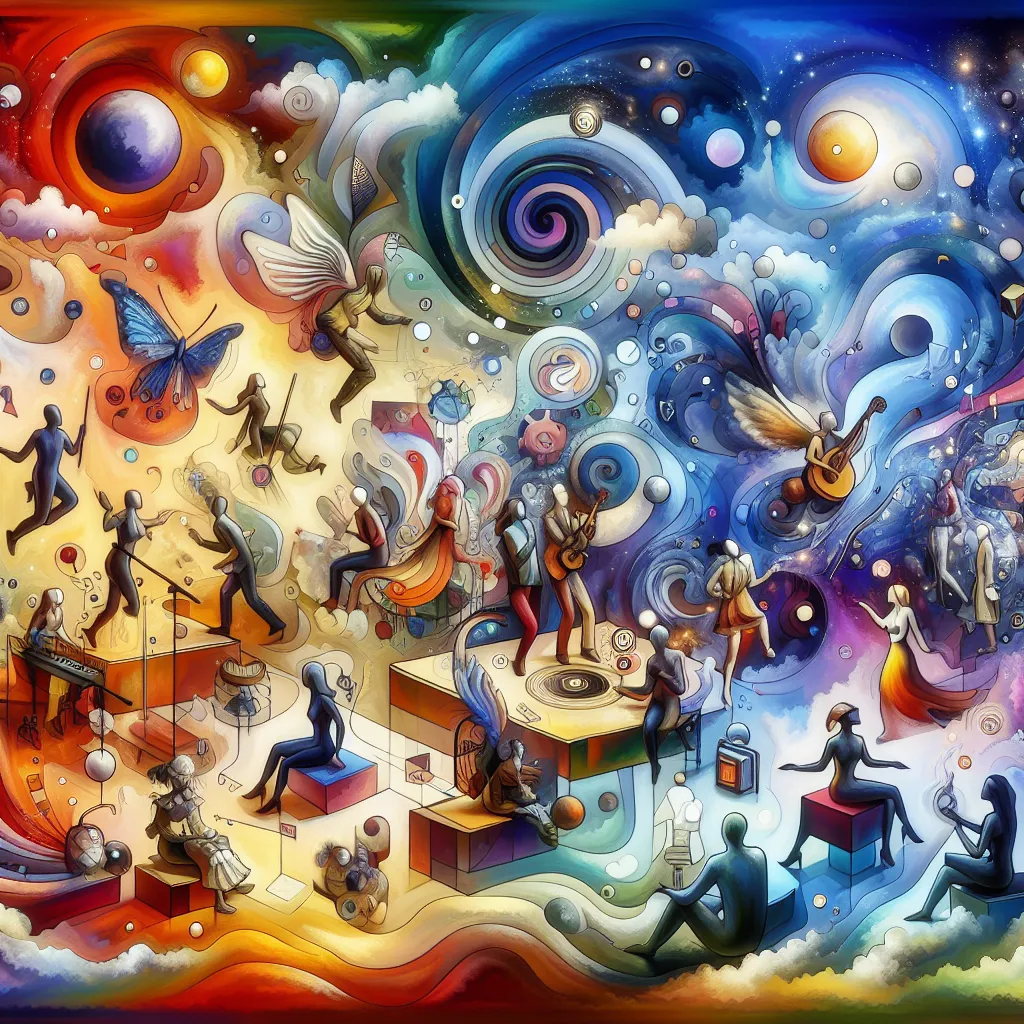 Roleplay, Characters, Stories, Questions, Interaction in an abstract style
