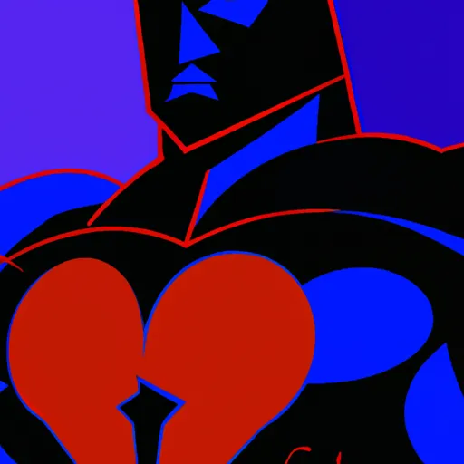 Superman, Universo, Villano, Amor, Conflicto in an abstract style