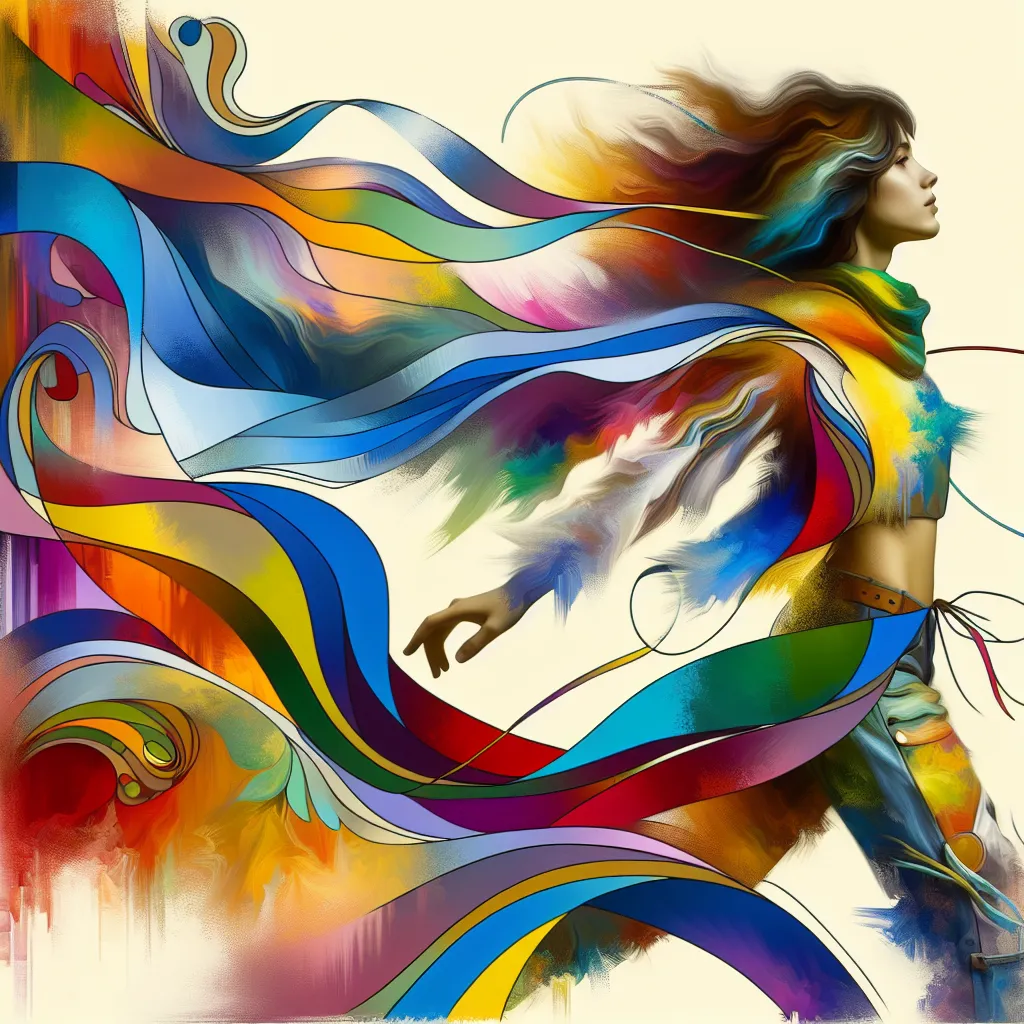 Pokémon, Serena, Performance, Dream, Freedom in an abstract style