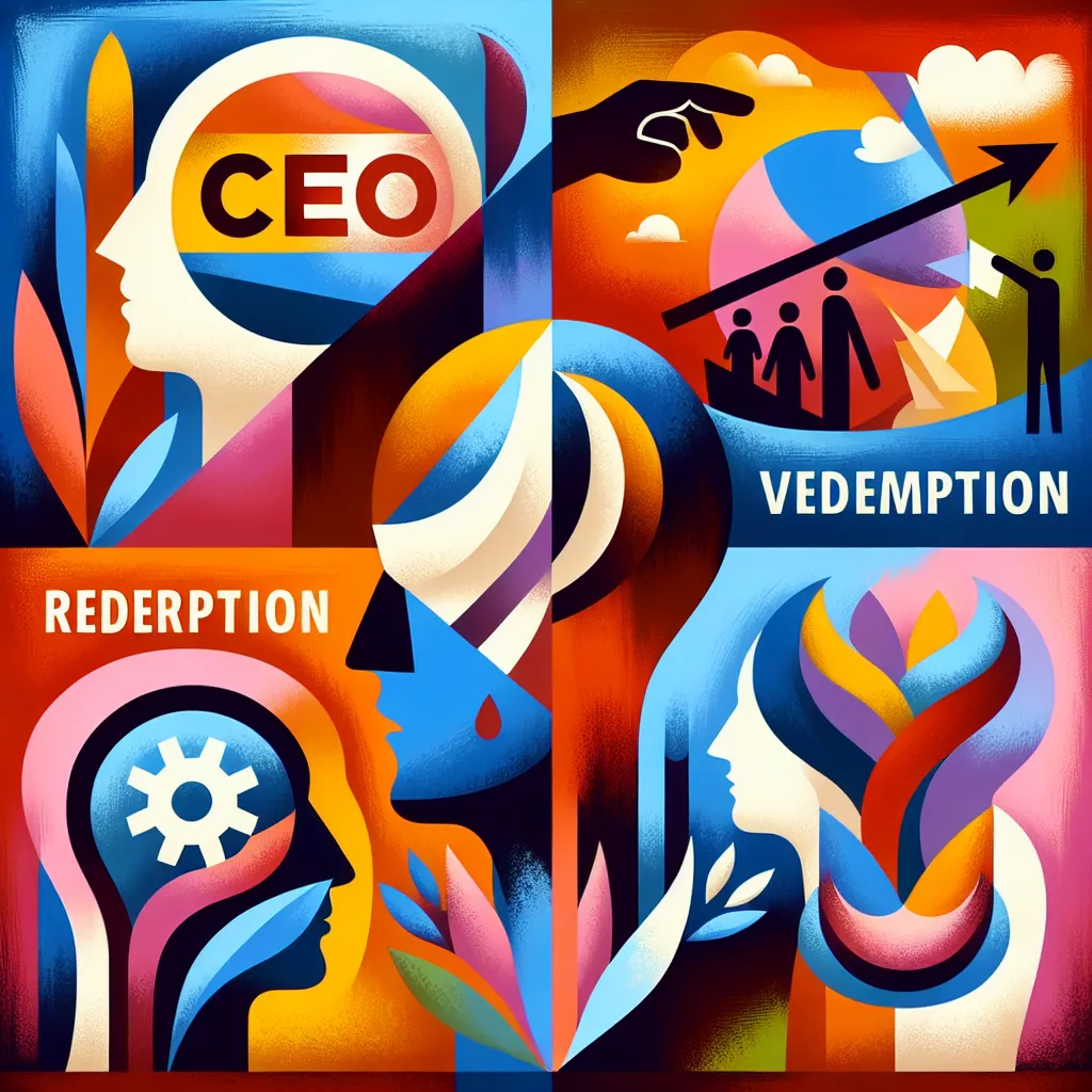 CEO, Violencia, Redención, Bullying, Paternidad in an abstract style