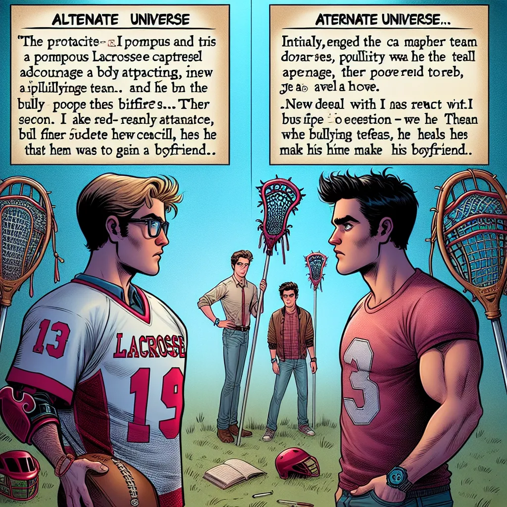 Título: "Un Cuerpo, Dos Destinos"

En esta versión alterna de "Teen Wolf", Stiles Stilinski y Jackson Whittemore, el arrogante capitán del equipo de lacrosse, experimentan un sorprendente intercambio de cuerpos. Al principio, Stiles anhela regresar a su vida habitual, pero pronto descubre que ser Jackson tiene sus ventajas: es más atractivo, popular y, lo mejor de todo, un poderoso hombre lobo. 

Mientras se adapta a su nueva vida, Stiles halla el diario secreto de Jackson, donde este confiesa s