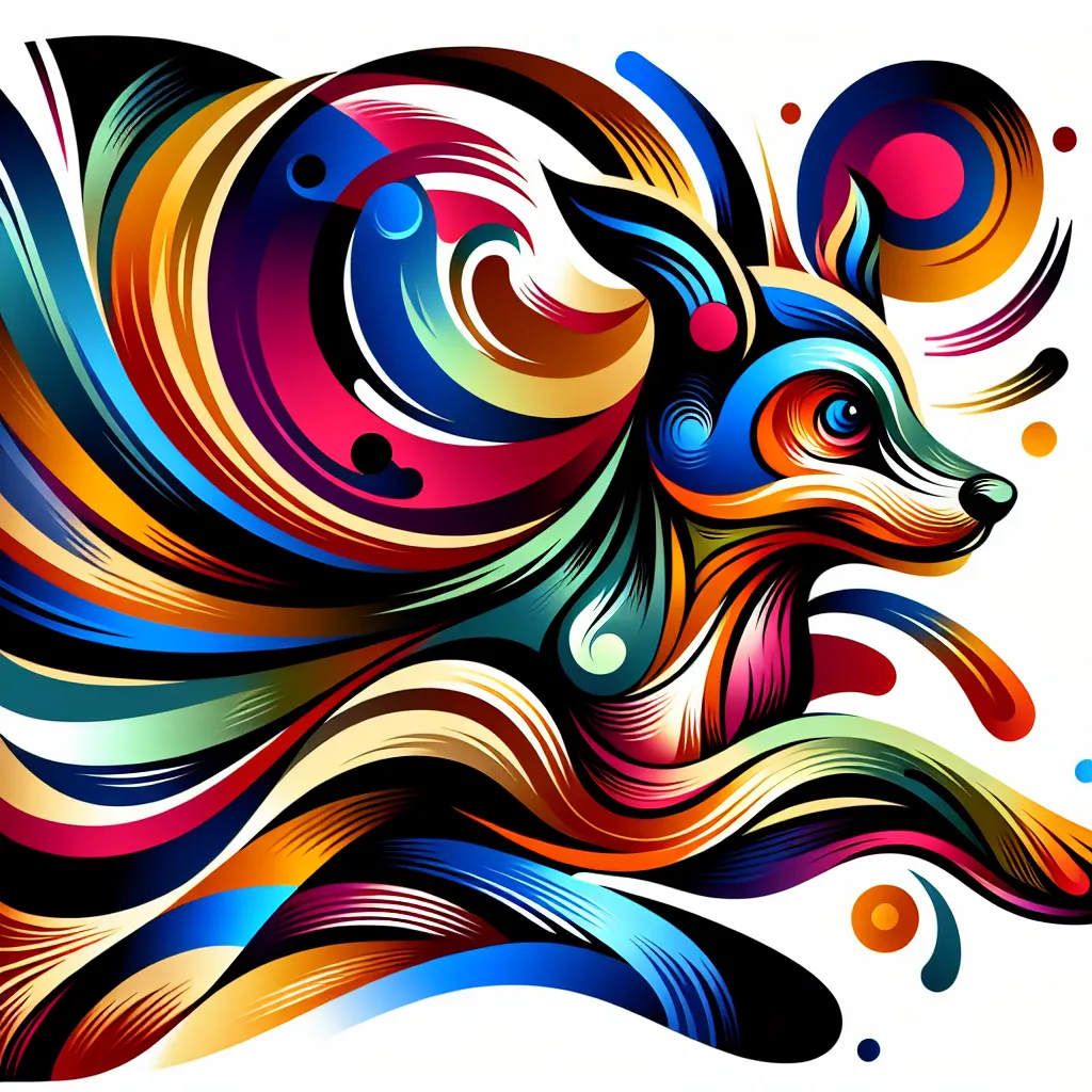 Dog, Image, Change, Request, Visual in an abstract style