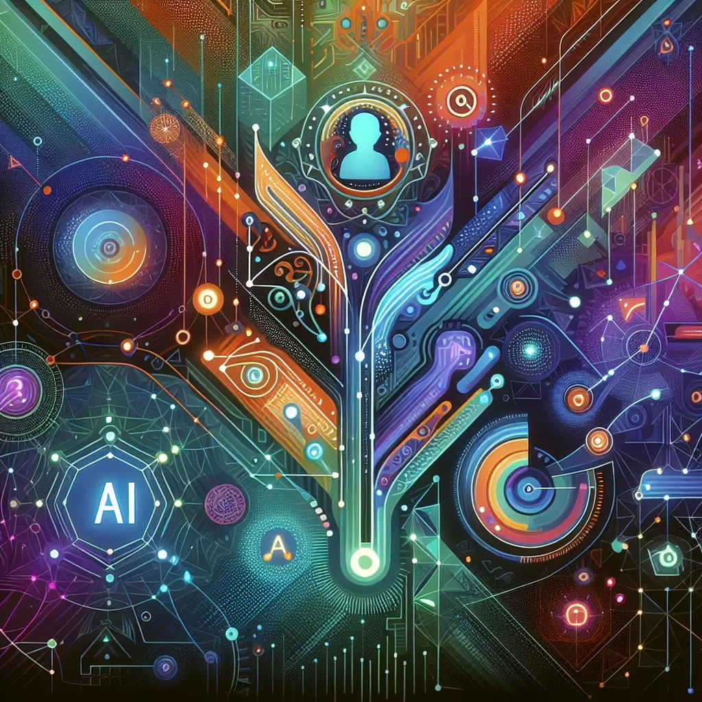 AI, Tools, Assist, Application, Explanation in an abstract style