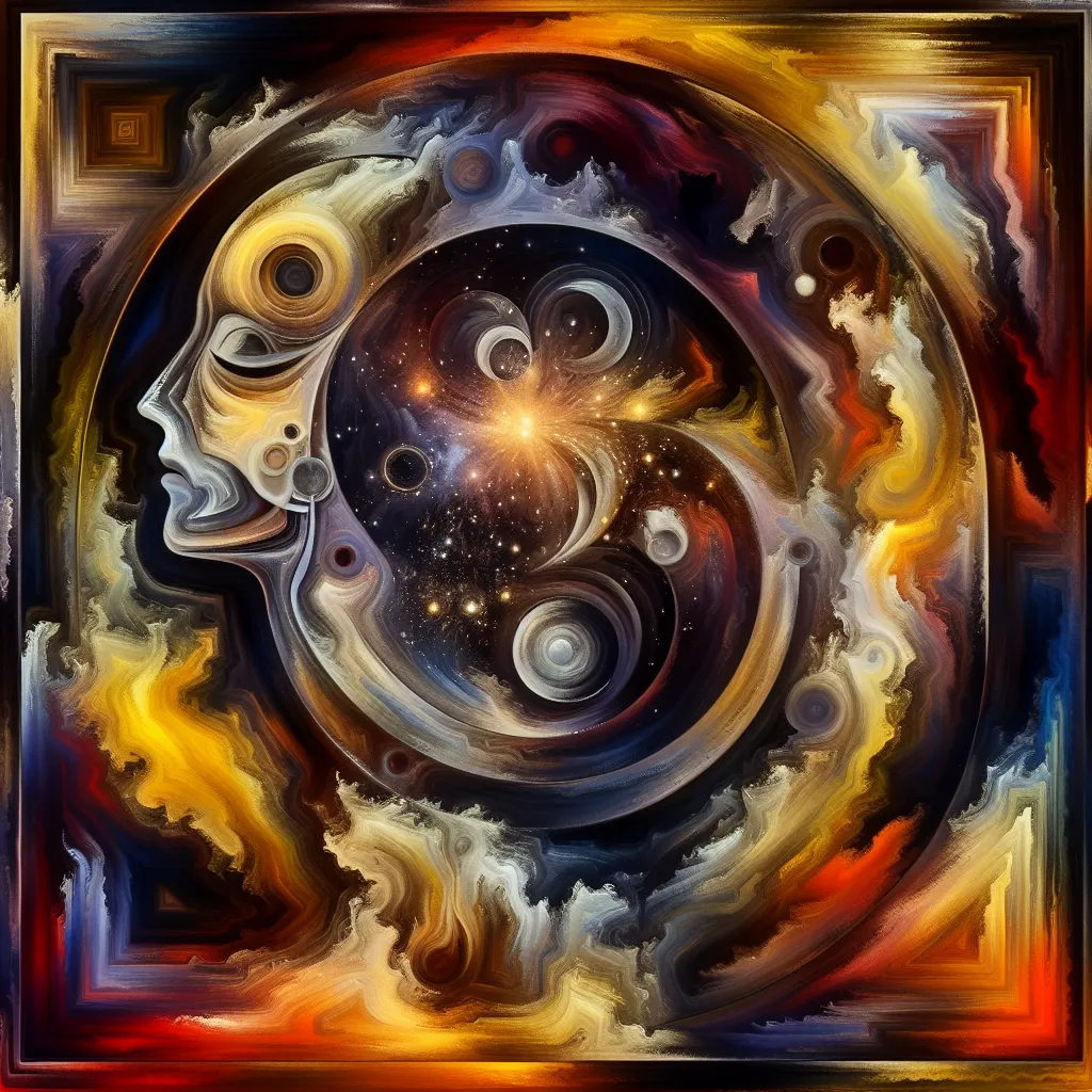 Transformation, Lucifer, Hazbin, Emotion, Identity in an abstract style
