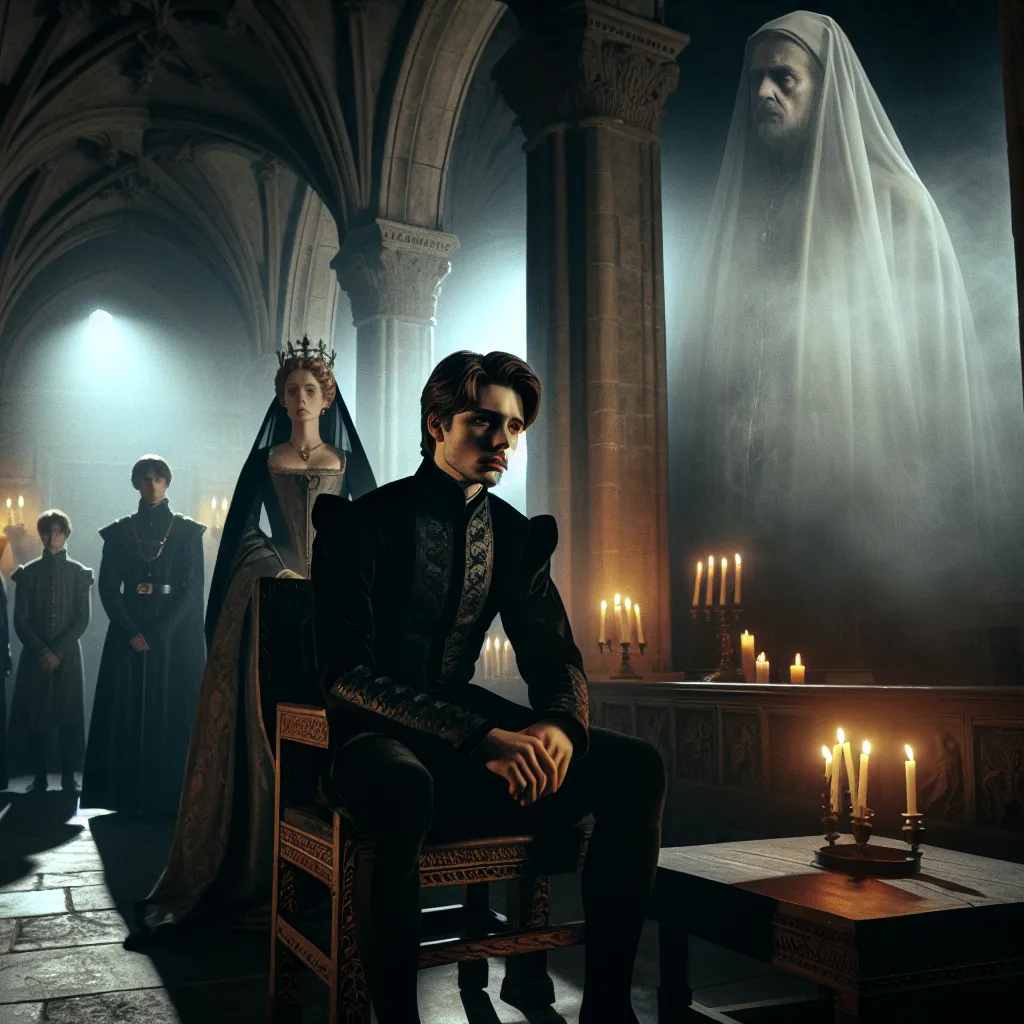 In Act One of "Hamlet," the theme of grief is prominently portrayed through the character of Prince Hamlet, who is mourning the death of his father, King Hamlet. His sense of loss is palpable as he grapples with the suddenness of his father's death and his mother Gertrude's hasty remarriage to Claudius. This profound sorrow is compounded by feelings of betrayal and confusion, leaving Hamlet in a state of deep melancholy. The ghost of King Hamlet further symbolizes unresolved grief, compelling Ha