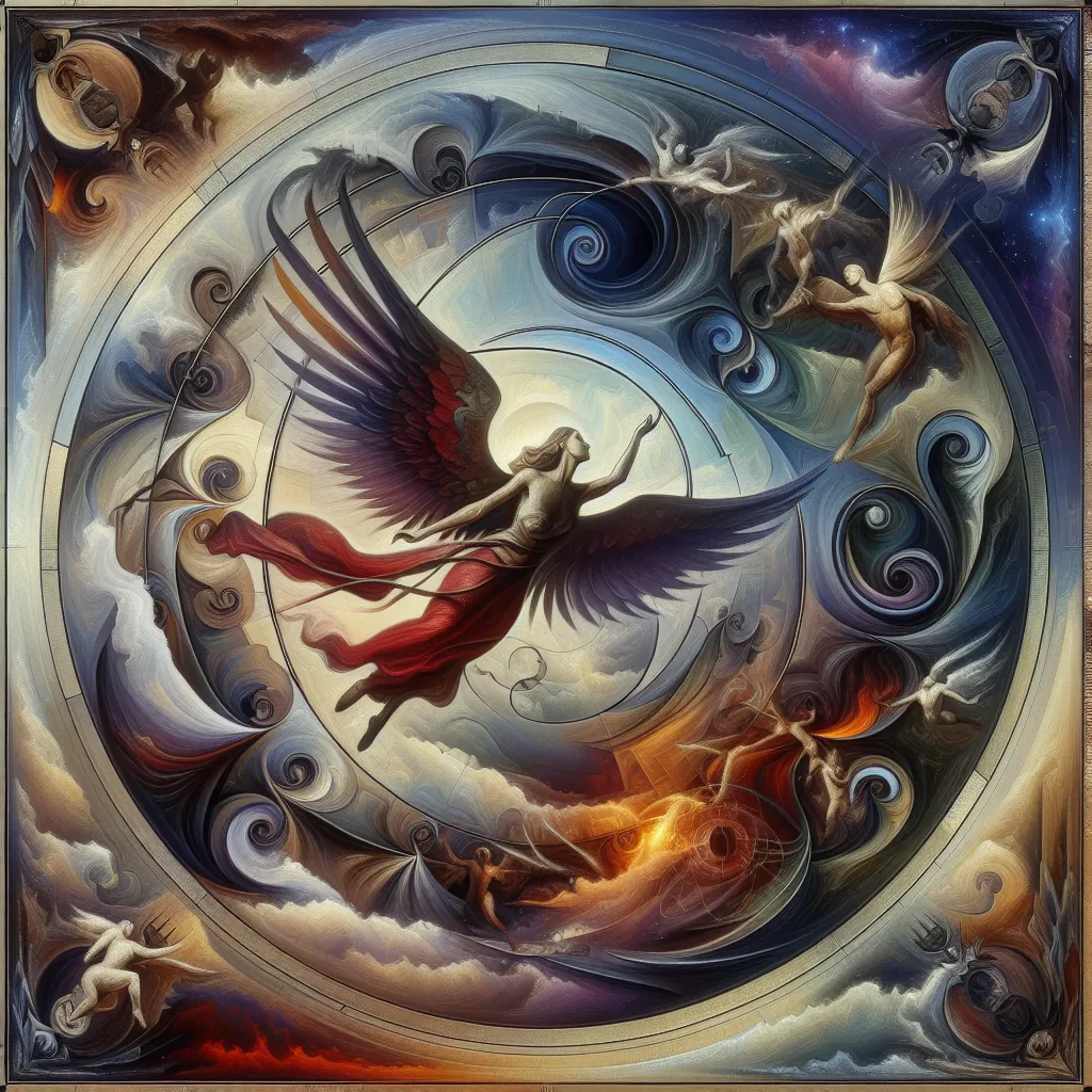 Transformation, Lucifer, Hazbin, Story, POV in an abstract style