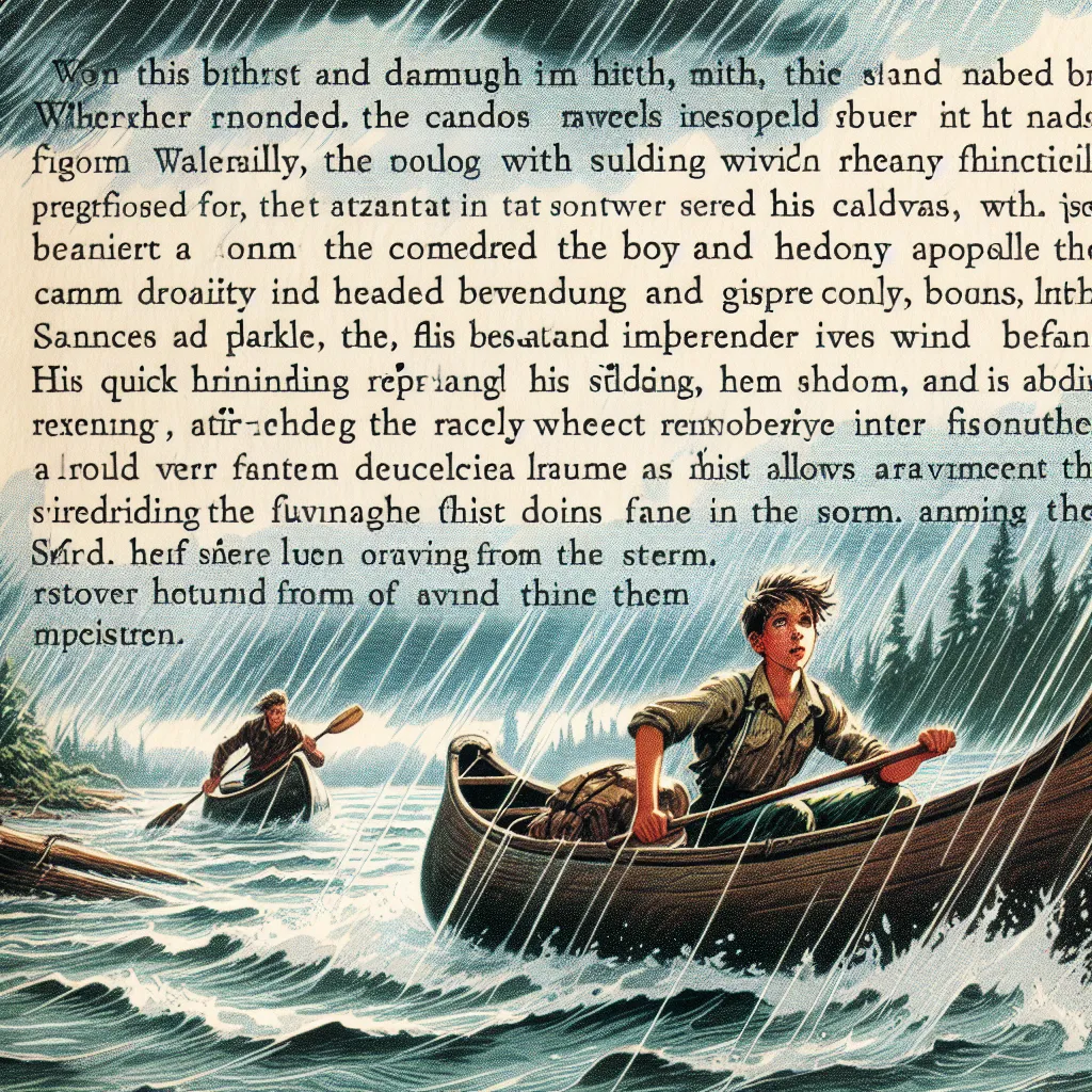 In Chapters 10-12 of "The River" by Gary Paulsen, a significant event occurs when Brian and Derek face a sudden storm while navigating in the canoe. This unexpected challenge forces Brian to apply his survival skills, recalling lessons from his previous experiences in the wild. His quick thinking and ability to remain calm under pressure allow them to navigate the situation safely. 

Brian's reaction to the storm reveals his personal growth; he is no longer the same inexperienced boy from earlie