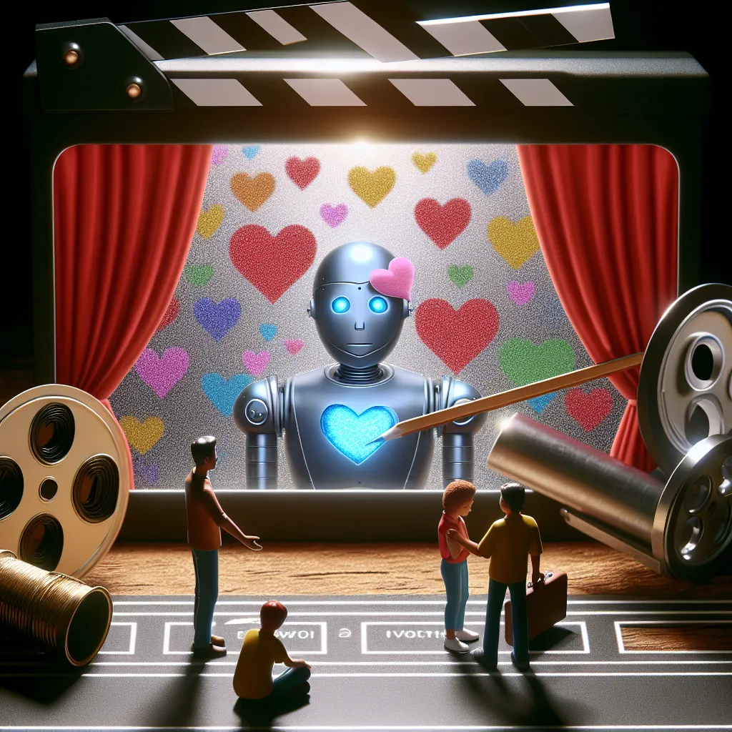 Película, Joven, Robot, Amor, Bullying in an abstract style