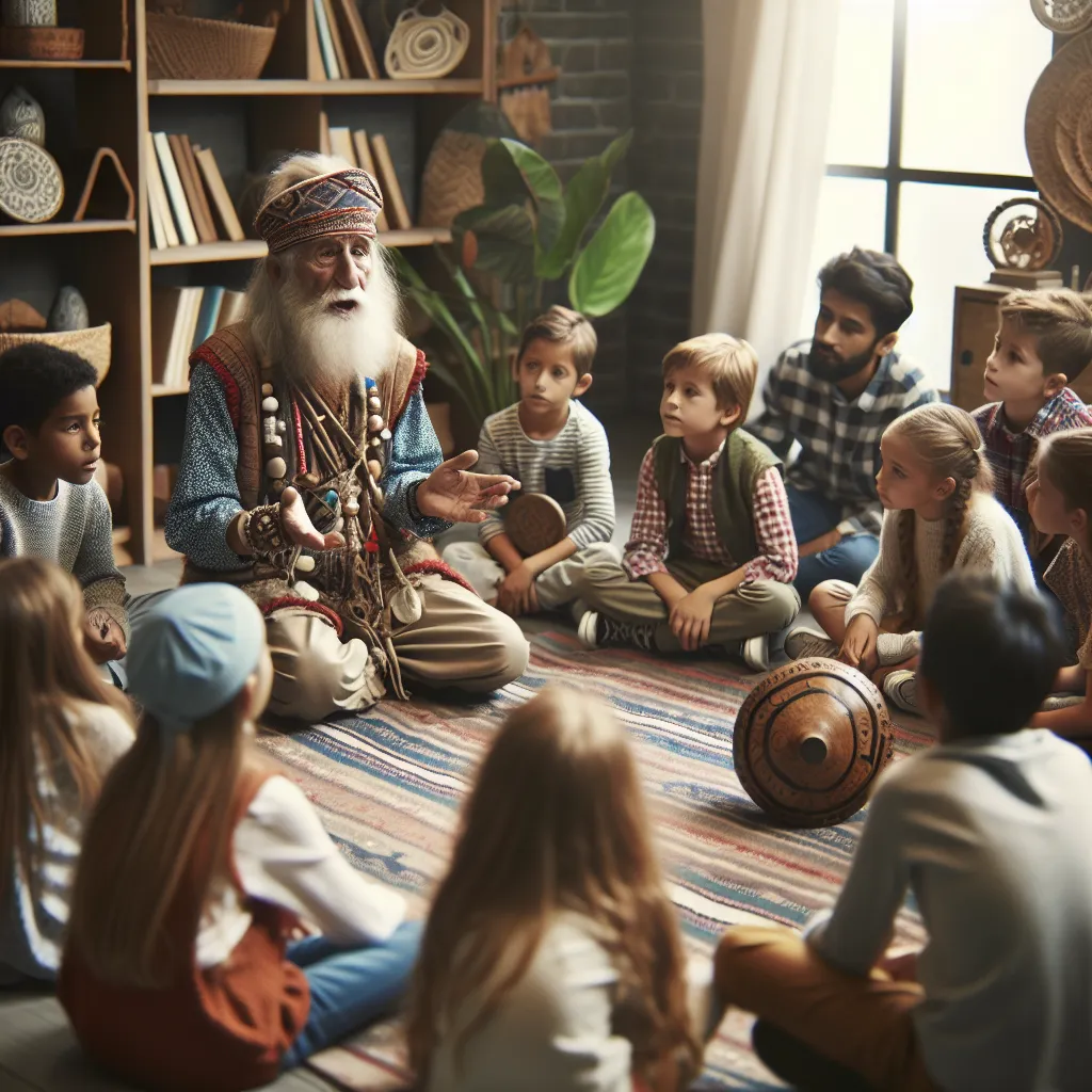 Both passages emphasize the role of storytelling in passing down cultural traditions and values.