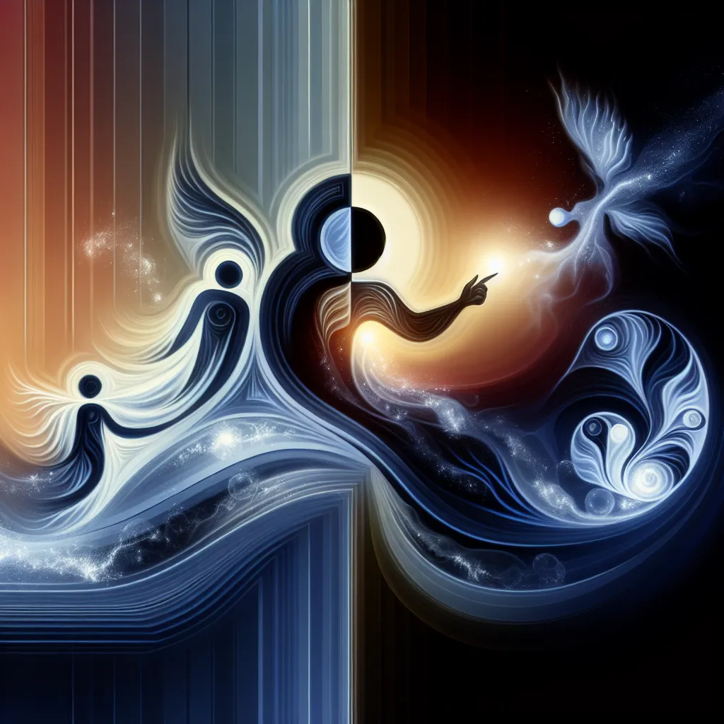 Transformation, Lucifer, Hazbin, Identity, Family in an abstract style